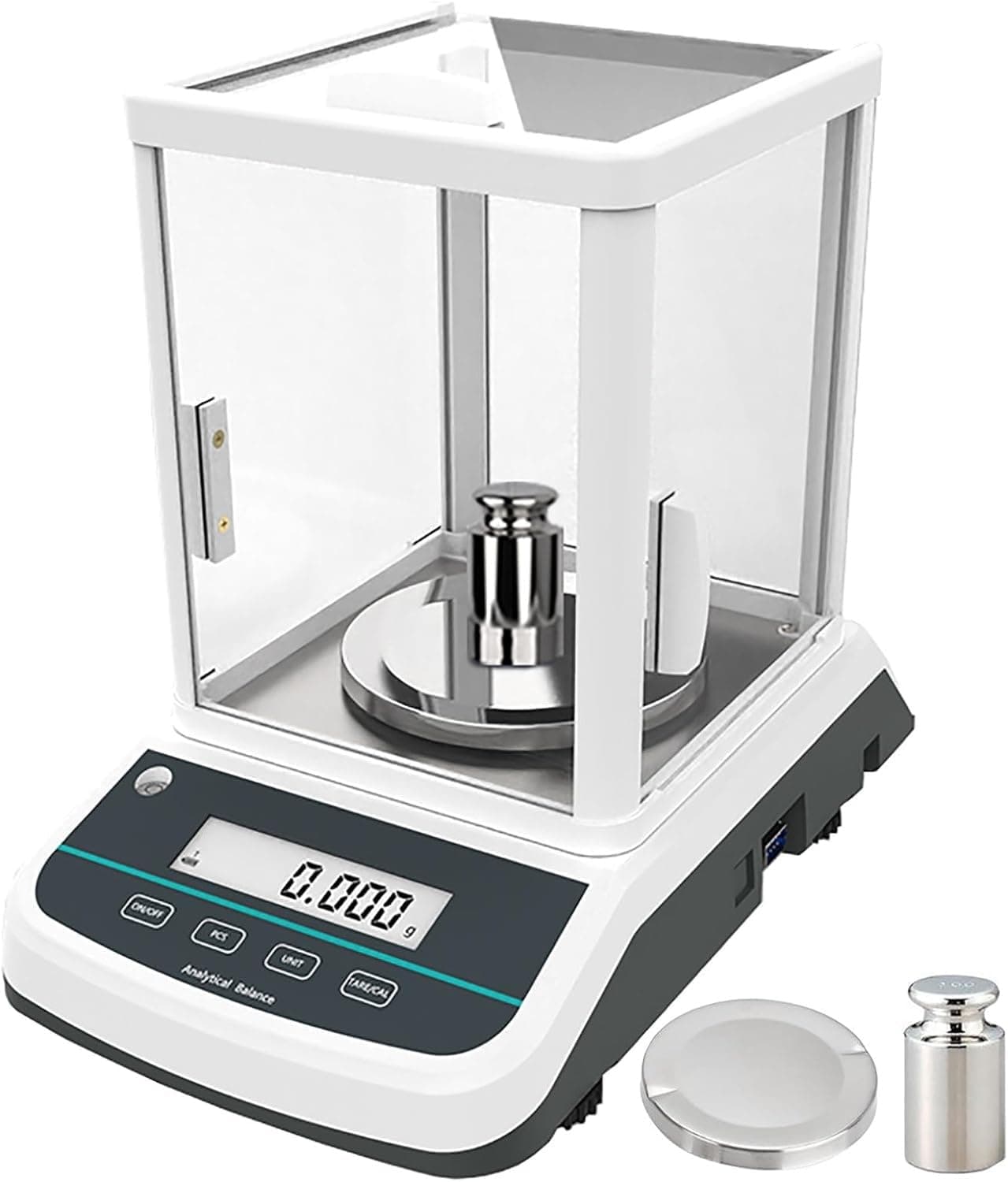 X&Z-XAOY Lab Analytical Balance With Windshield+LED Display+Rs232 Interface 0.1mg High Precision Laboratory Scale For Lab/Pharmacy/Jewelry Store/Chemical (Size : 200g)