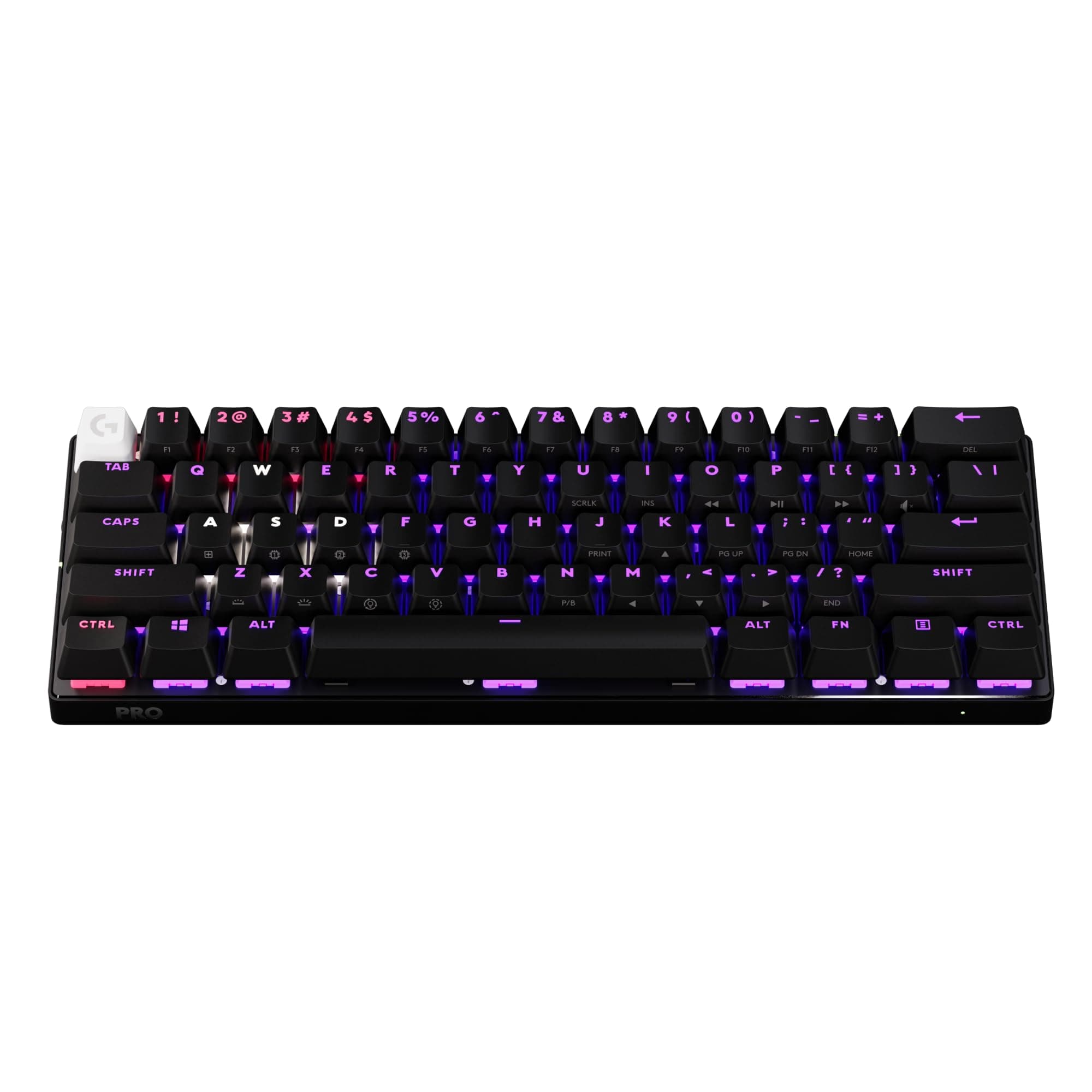 Logitech G PRO X 60 Lightspeed Wireless Gaming Keyboard, TKL 60% Ultra Compact Mechanical Keyboard for Windows PC, LIGHTSYNC RGB, Double Shot PBT Keycaps, GX Optical Linear Switches,