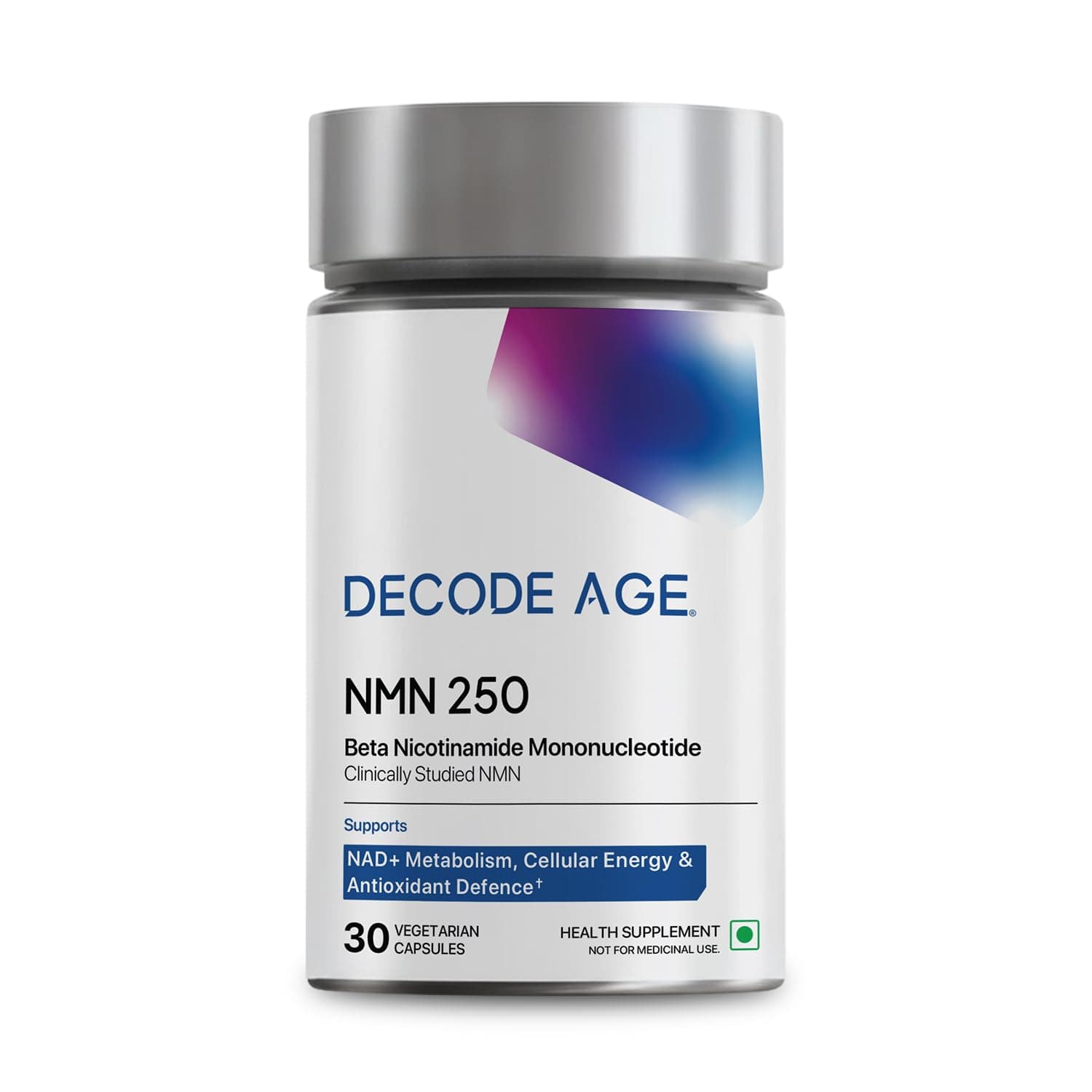 Decode Age NMN Pro UTHEVER 250 World’s Most Trusted | Ultra-Pure | Slow Down Ageing | Cellular Repair | Boost NAD+ | Improve Muscle Strength | Neurological function (30 Veg Capsules)