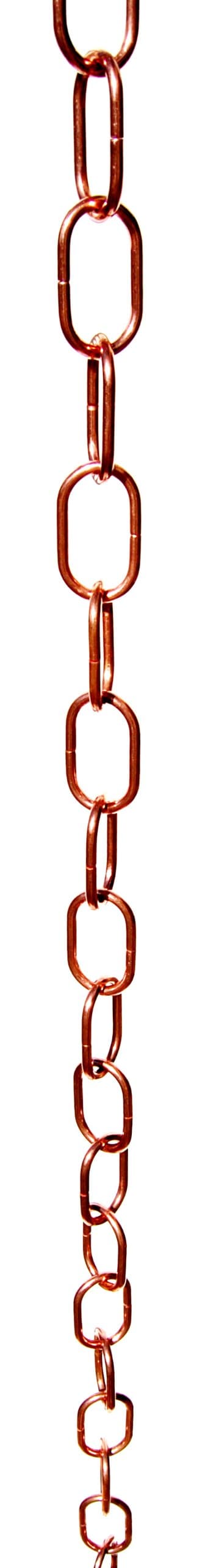 Stanwood Rain Chain New Traditional Single Loop Copper Rain Chain, 8-Feet
