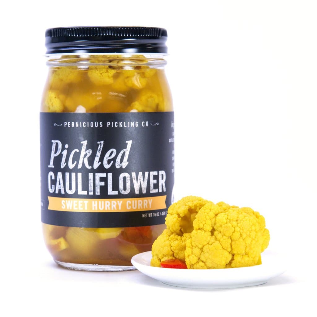 Pickled Cauliflower: Sweet Hurry Curry (16 oz)