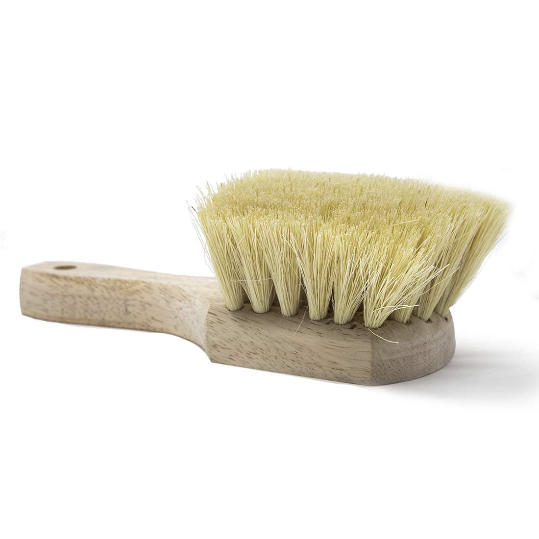 Osborn 81018SP Short Handle Utility Scrub Brush, 4-3/4" Brush Length, 5" Brush Width, 10" Length, Tampico Fill, 1-7/8" Trim Length, Wood Block