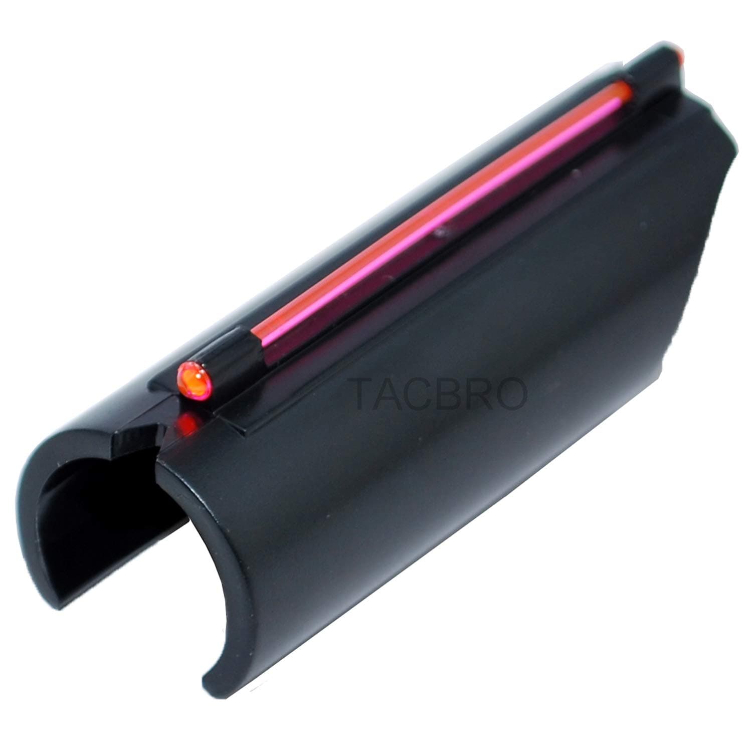TACBRO® Snap-on FO Red Fiber Optic Front Sight Kit for Plain Barrel Shotgun - 12/20 Gauge