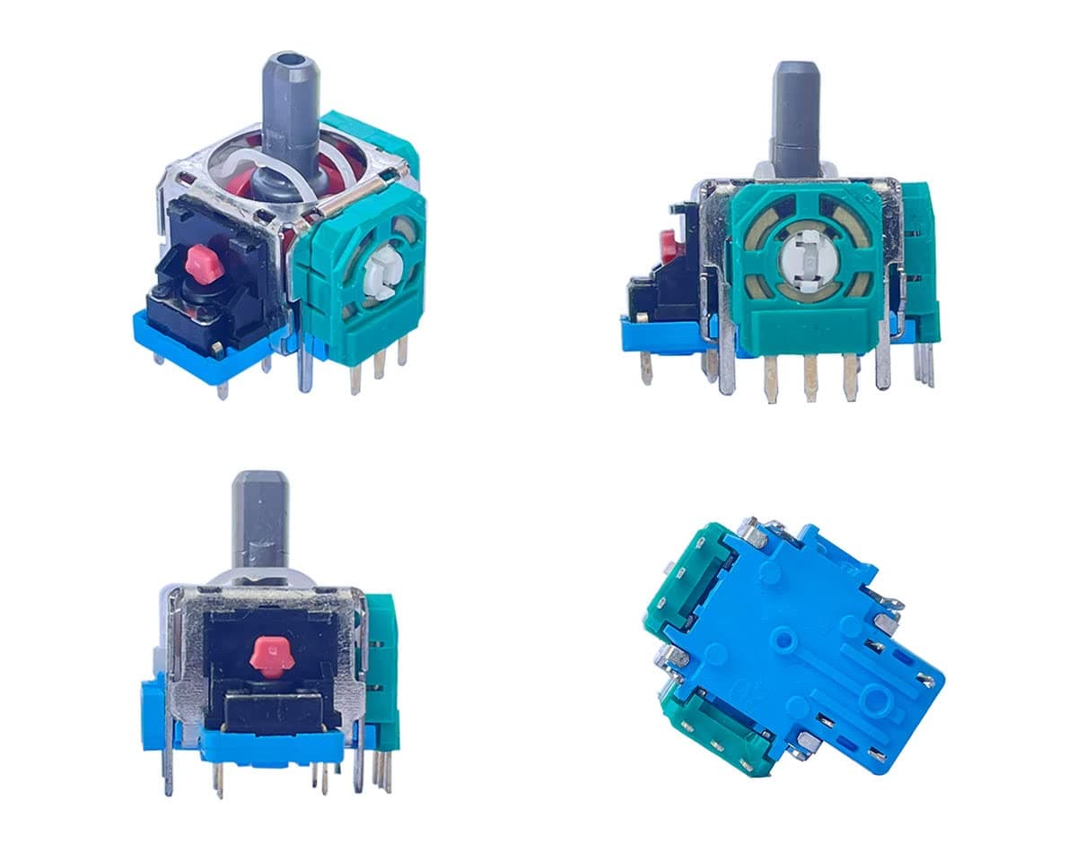 ElecGear 4pcs EL6 Replacement Joystick + Additional Gift Drift Modification Variable Resistor for PS5 / PS4 Controller ALPS 2.1K Analog Stick Controller Sensor Thumb Stick Module Repair Parts