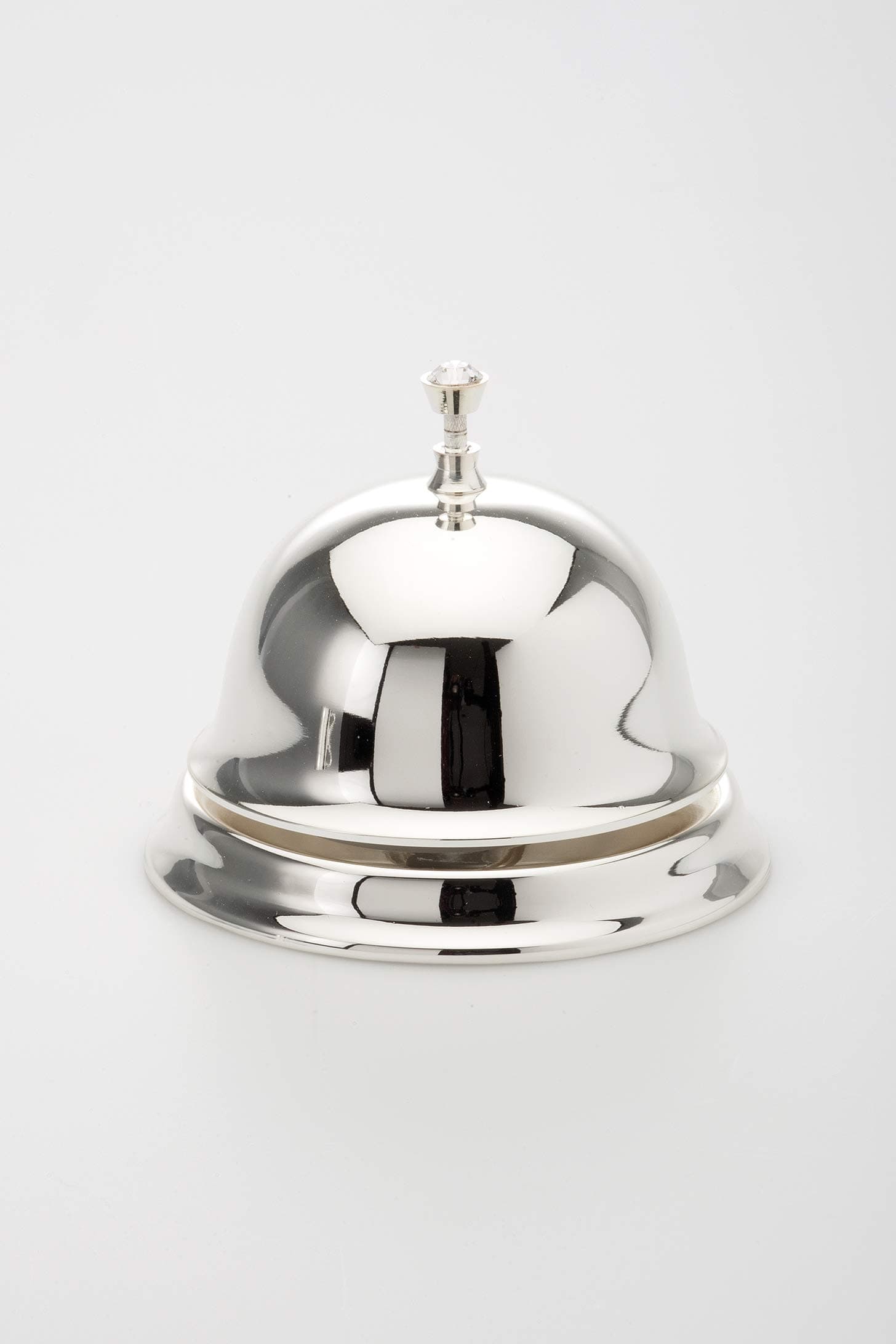 Reception Desk Bell, H 7 cm, Silver-Plated