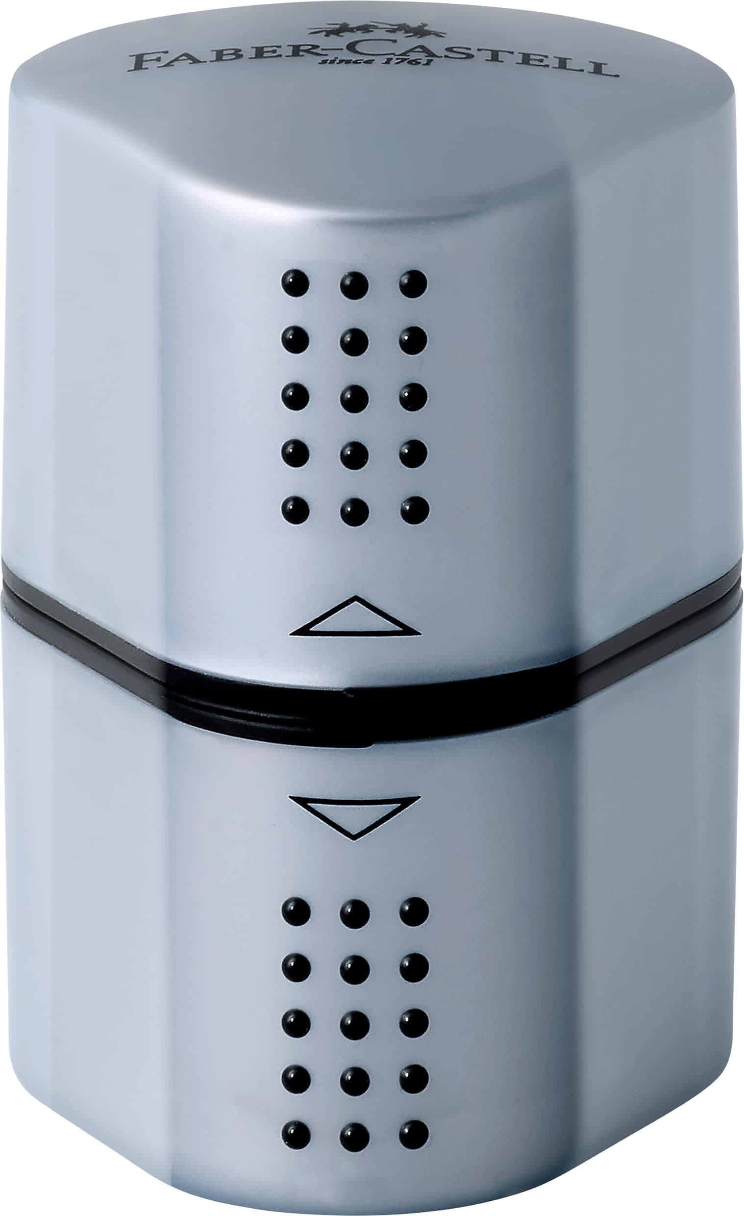 Trio Pencil Sharpener Tub Box GRIP 2001 Silver