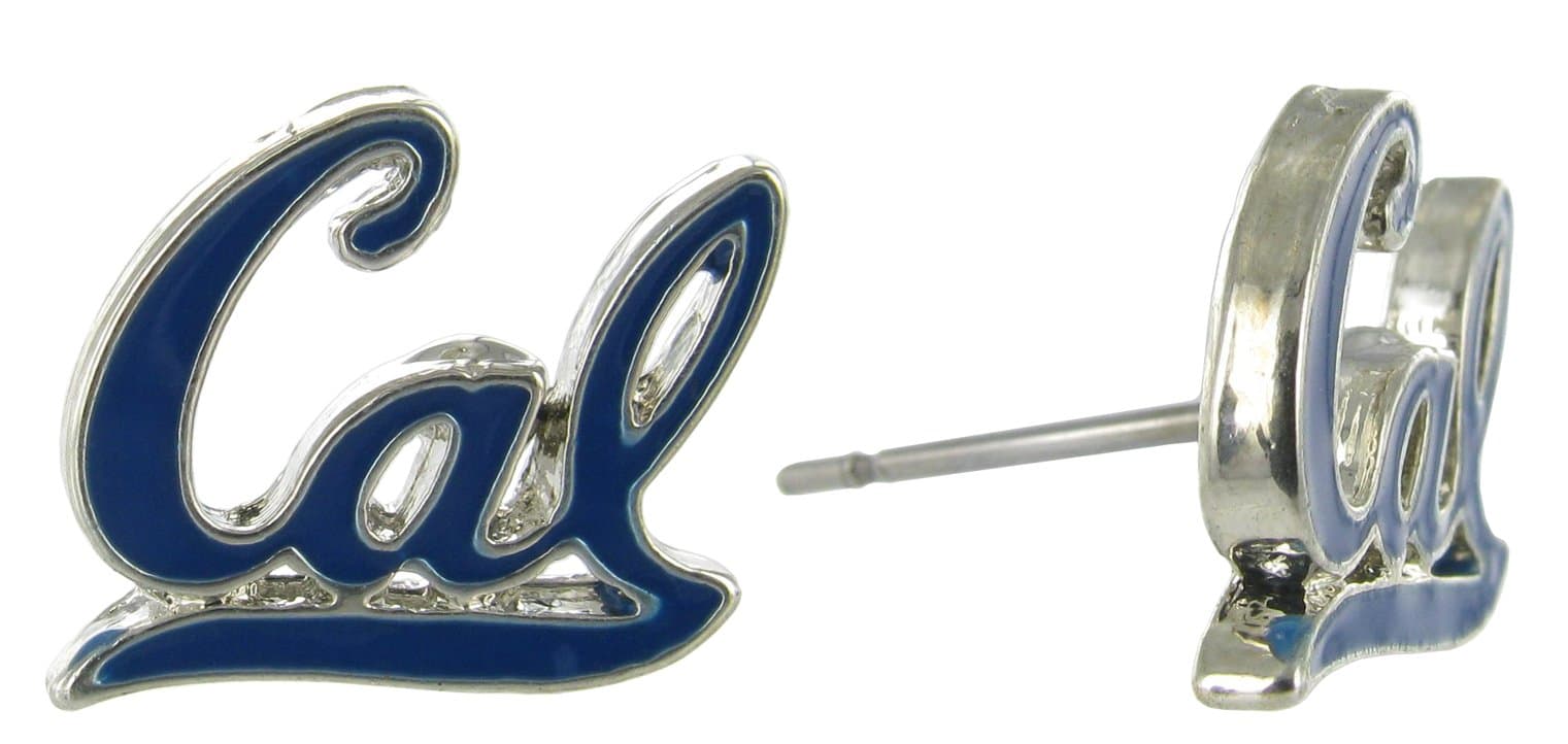 Mini Navy UC Berkeley Cal Script Post Earrings Officially Licensed