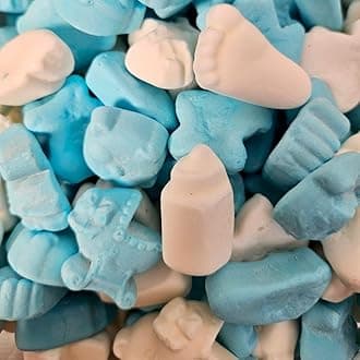Baby Blue & White Foam Mix 1kg Share Bag by The Gourmet Sweet Company