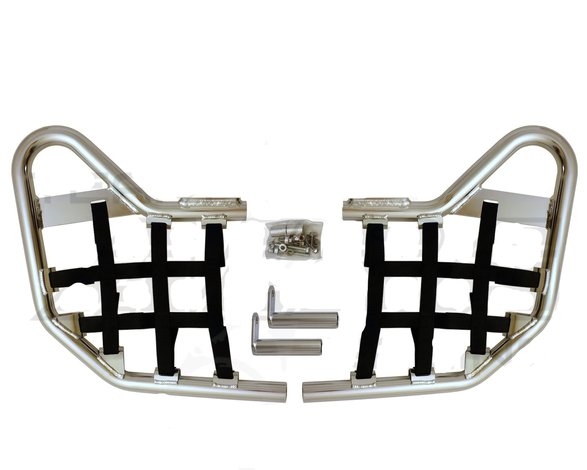 Blaster YFS 200 Standard Nerf Bars Silver with Black Nets Compatible with All Years and Models Yamaha Blaster 200