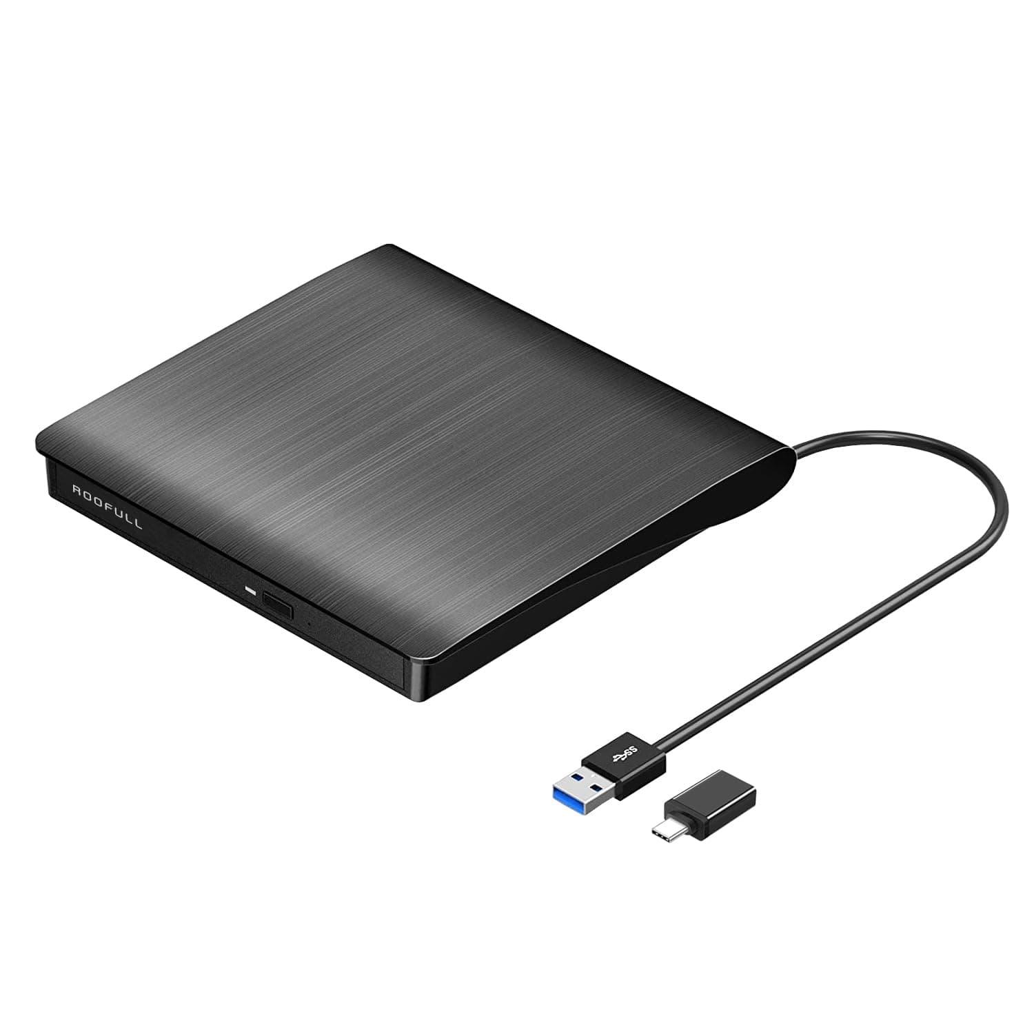 External DVD Drive USB 3.0, Portable CD DVD +/-RW Optical Drive Burner Writer, Compatible for Windows 10/8 / 7 Laptop Desktop PC of HP Dell LG Asus Acer LG Lenovo Thinkpad, Black