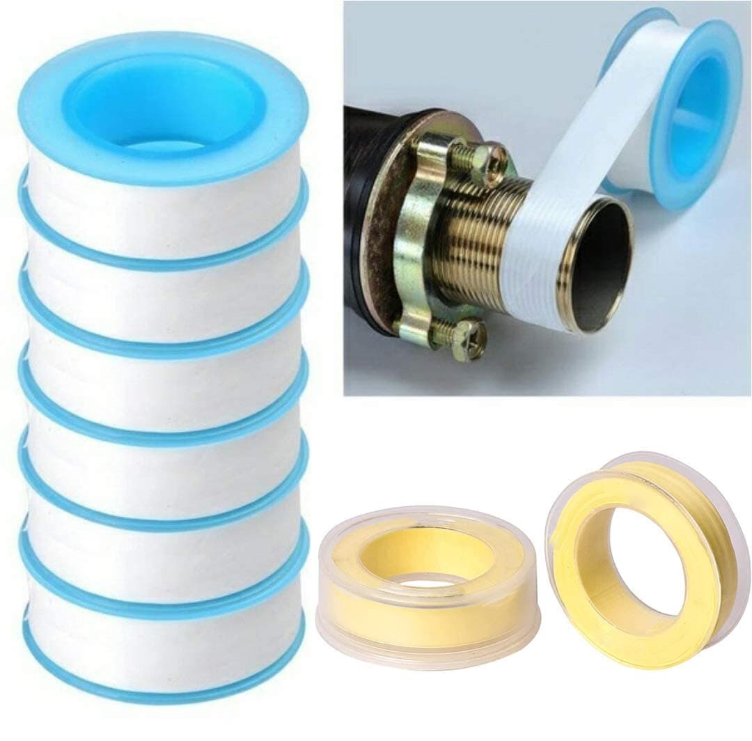 D-fix® Thread Seal Tapes Teflon Pipe Sealant Industrial Thread Sealants Plumbers for Leak Water Plumbing Air Head Pipe 12mm x 10Mtr (White, 5Pcs)