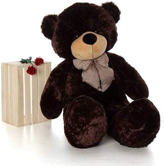 HUG 'n' FEEL SOFT TOYS Soft Toys Long Soft Lovable Huggable Cute Giant Life Size Toy Child Safe Best for Birthday Gift Valentine Gift for Girlfriend 6 FEET Chocolate Plush & Stuffed Toys