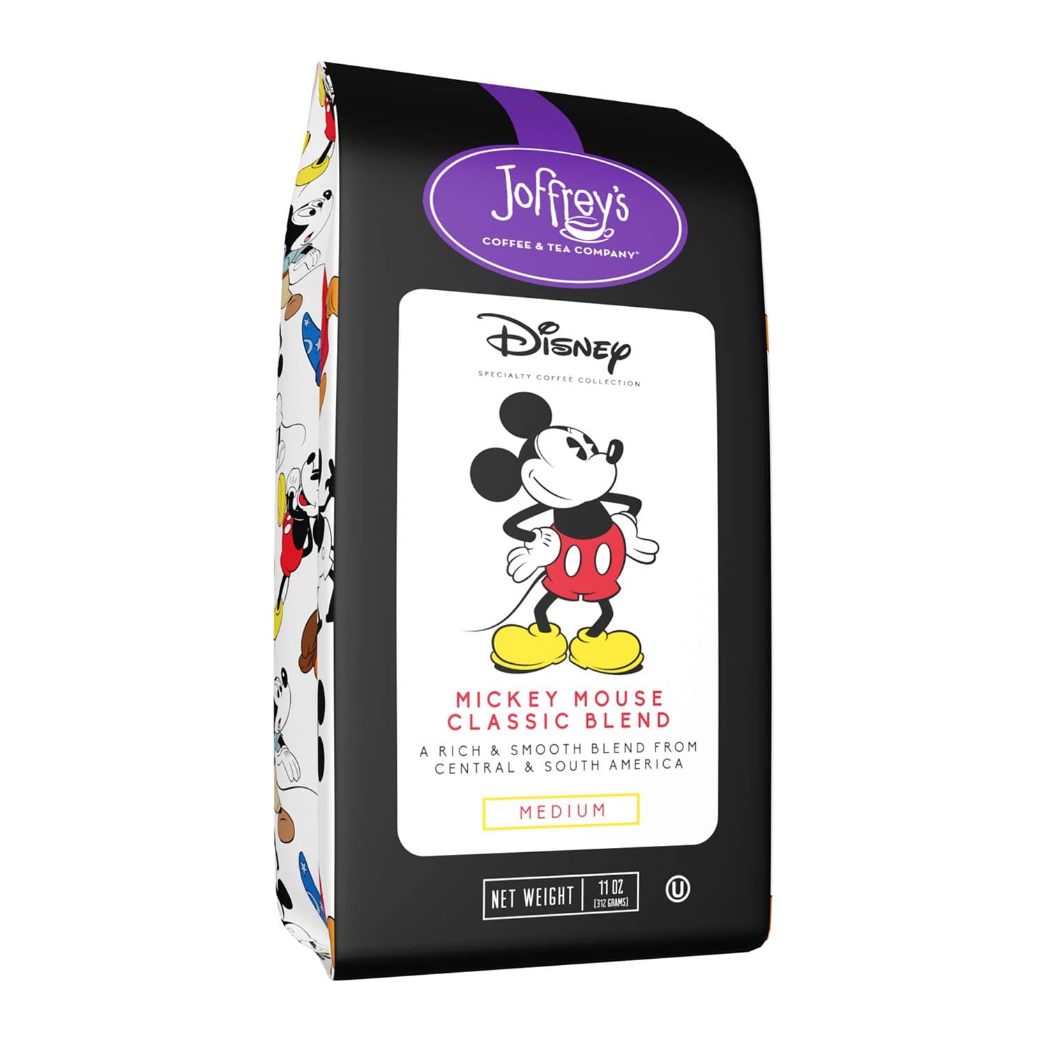 Joffrey's Mickey Mouse Classic Blend - Artisan Medium Roast Arabica Coffee, Smooth & Rich Flavor, Drip Brew, Kosher (Ground, 11 oz)