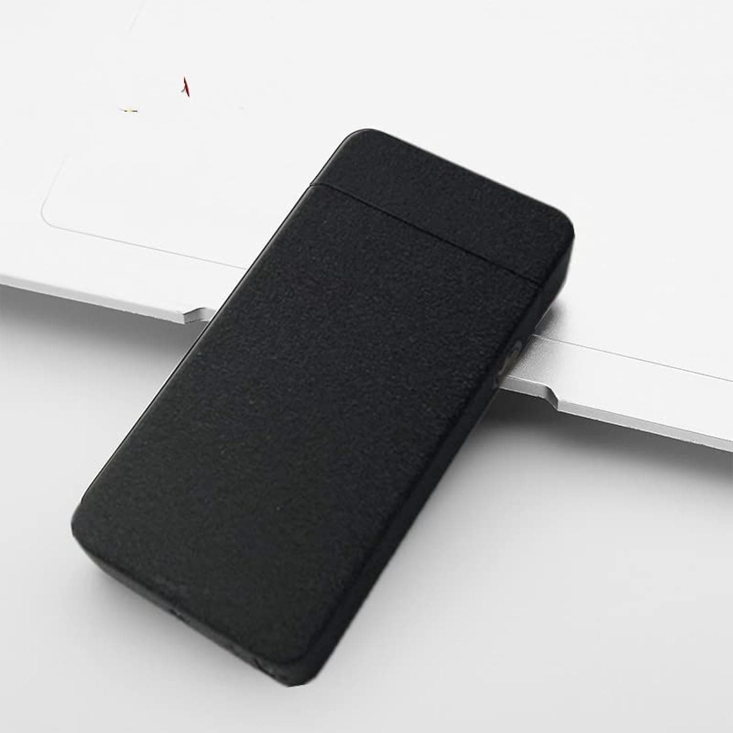 Double arc plasma lighter windproof USB rechargeable flameless lighter that can be used as a candle lighter and camping lighter (Black)