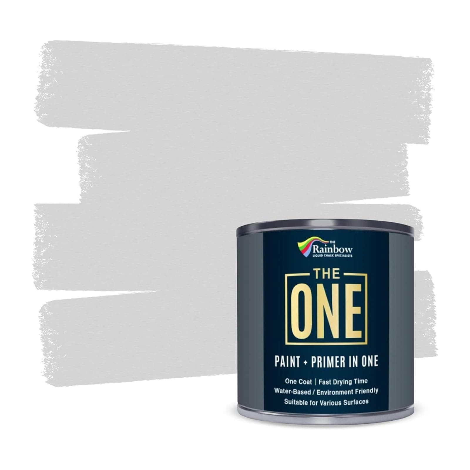 The One Paint Matte 1 Litre - Multi Surface Paint - No Undercoat or Primers Required (Light Grey)