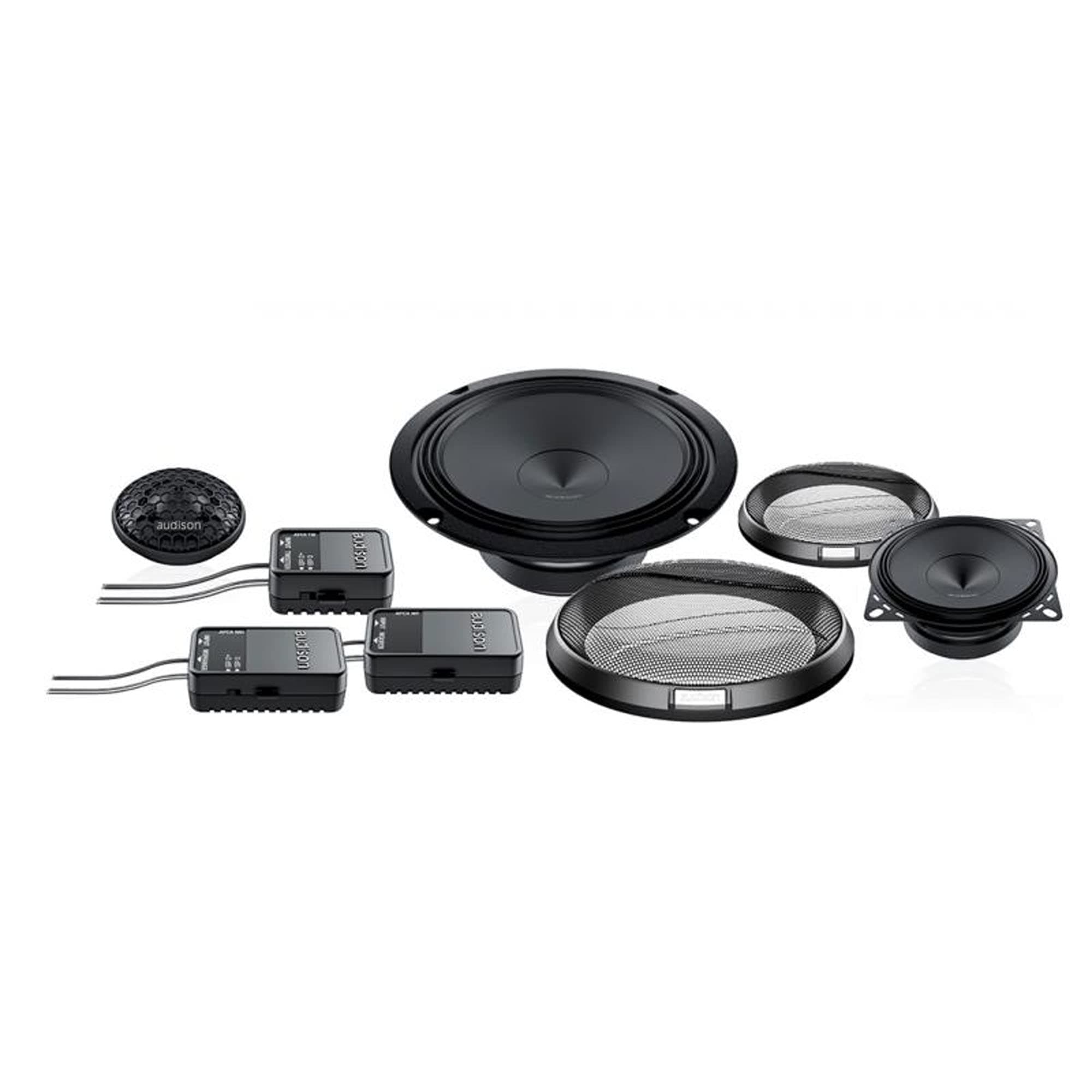 Audison APK 163 – 3-way speaker system with 26 mm tweeter, 165 mm deep...