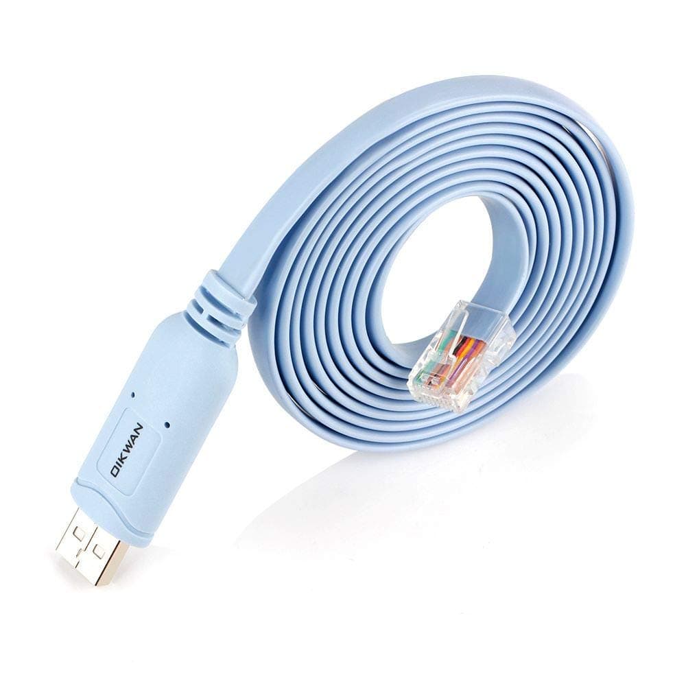 USB Console Cable, USB to RJ45 Console Cable for Cisco Routers/AP Router/Switch/Windows 7, 8 (1.8m, Blue)