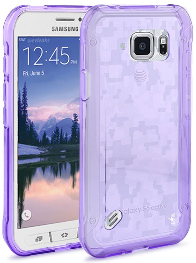 S6 Active Case, LK Ultra [Slim Thin] TPU Gel Rubber Soft Skin Silicone Protective Case Cover for Samsung Galaxy S6 Active (Purple)