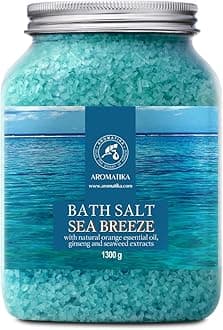 – AROMATIKA Sea Breeze Bath Salts – 1300 g - Aromatherapy Bath Soak for Good Sleep, Relaxing & Calming Bath, Natural Bath Salts for Soaking Bath, Body Care, Beauty, Wellness & Home Spa, Gift Idea