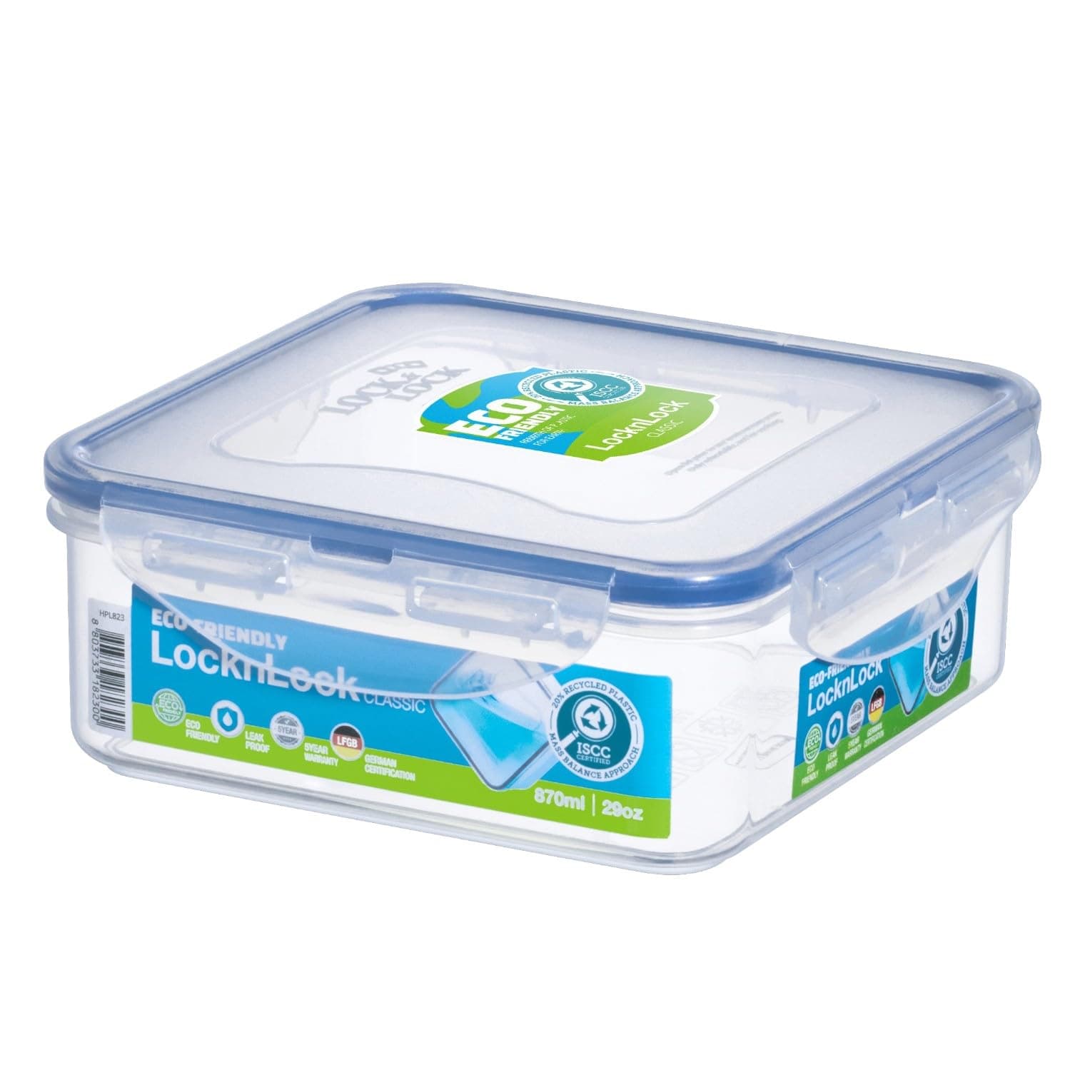 870ml Rectangular Airtight Food Storage Container - BPA-Free, Microwave, Freezer, and Dishwasher Safe
