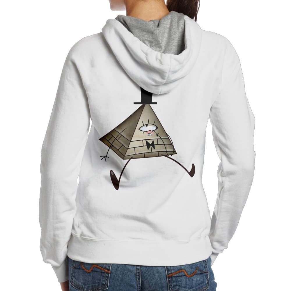 Gravity Falls Bill Cipher Women's Athletic Hoodies White S