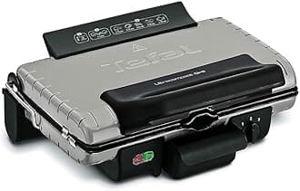 Tefal Ultracompact Barbecue Grill 600, Silver - Gc302b28