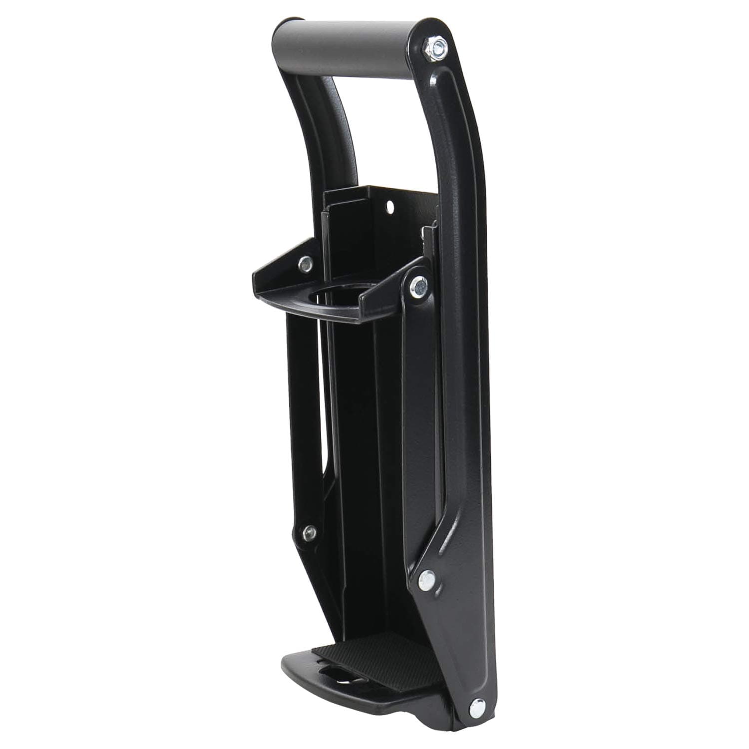 HMF Can Crusher with Bottle Opener, Black, 500 ml, Plastic, Wall Mounted