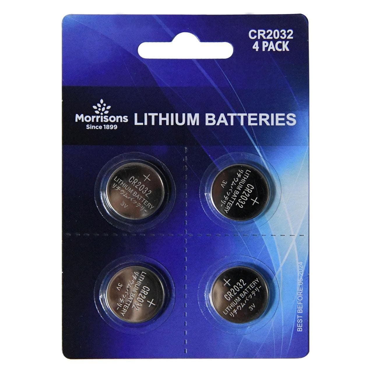 Morrisons Lithium Batteries Cr2032 4 Pack