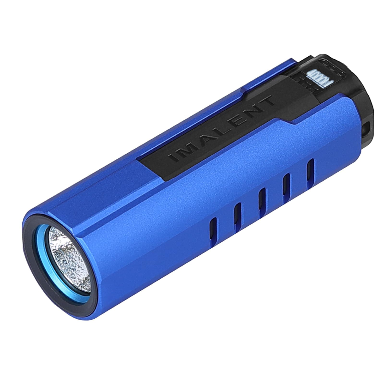LD70 Pocket EDC Flashlight, 4000 Lumens Compact Bright Powerful Flashlights with CREE XHP70.2 LED, Rechargeable Handheld Torch, Portable Tactical Flashlight, for Camping, Hiking (Blue)
