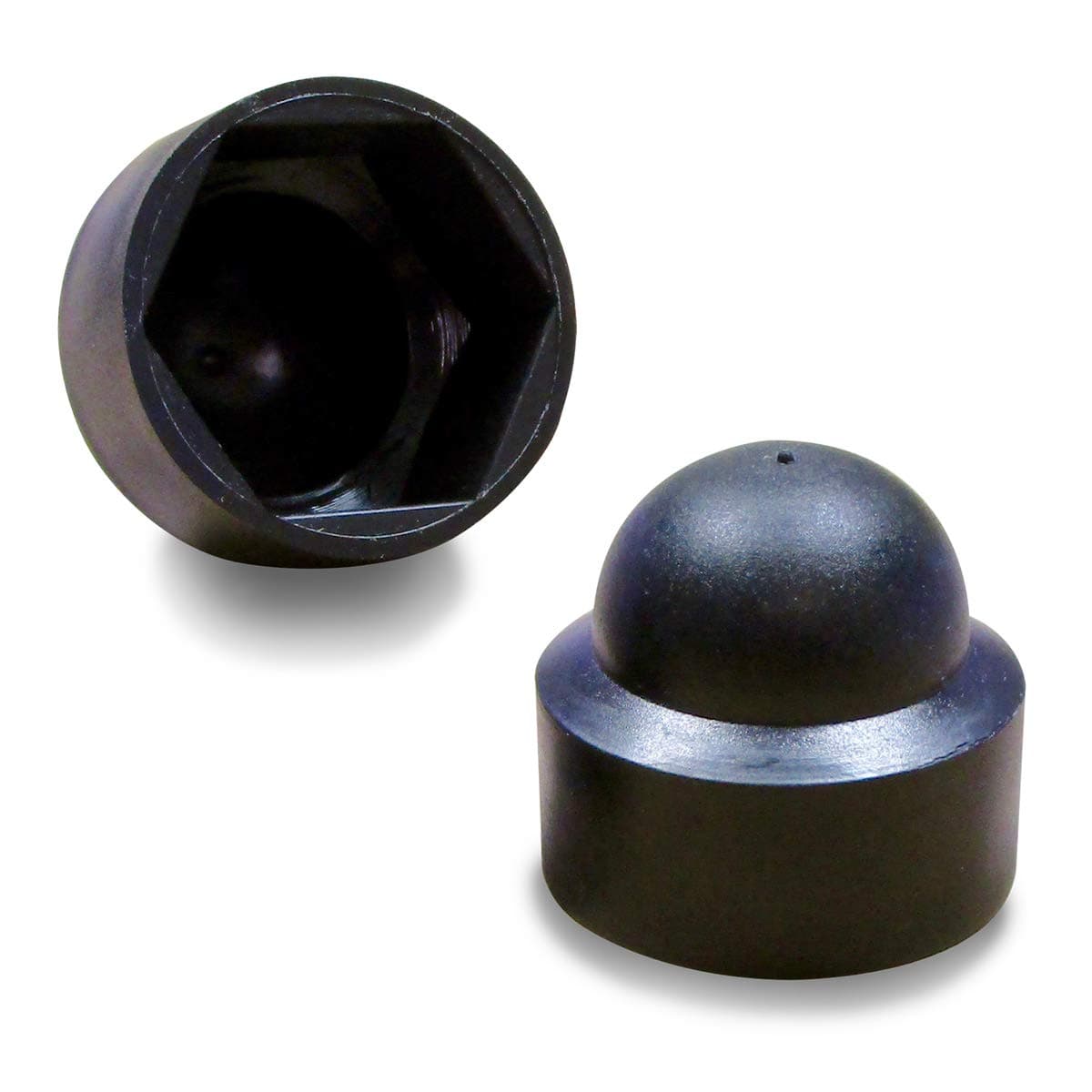 Ajile20 pieces - Snap on domed nut bolt cap, protective cover for M12, 19 mm nut - BLACK plastic - FAH119