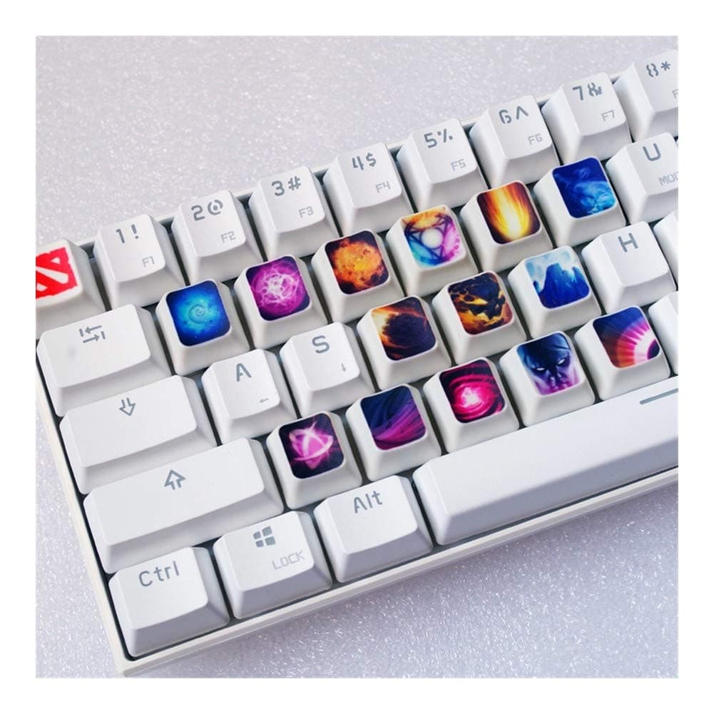 Keycaps 15 Keys/set Customized Dye Sublimation PBT Keycap Mechanical Keyboard Key Cap Invoker Kael Skill Key Caps