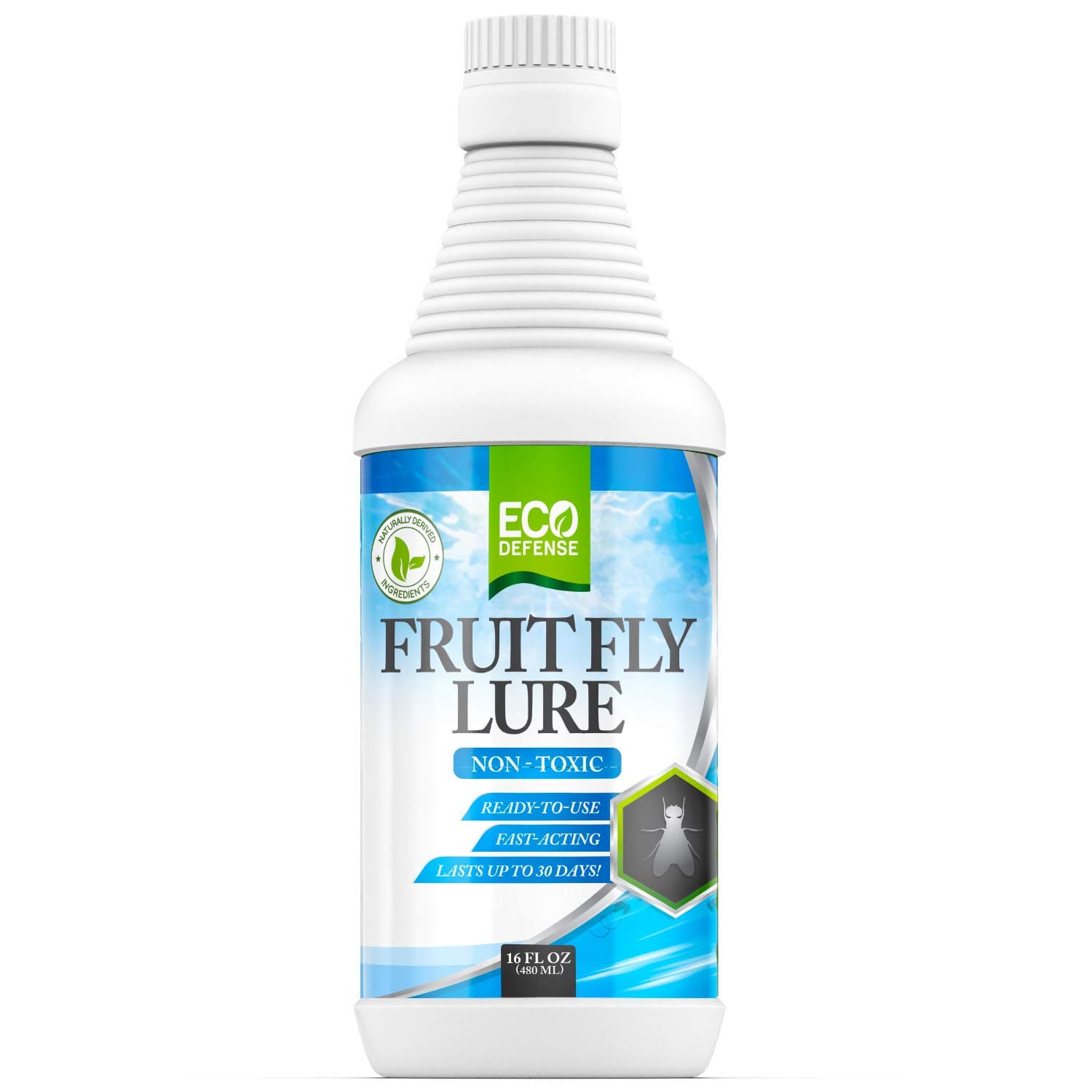 Fruit Fly Killer - Natural Fruit Fly Trap & Drain Fly Killer Treatment for Indoor Fly Control in Kitchen, Restaurants, and More, 16 Oz