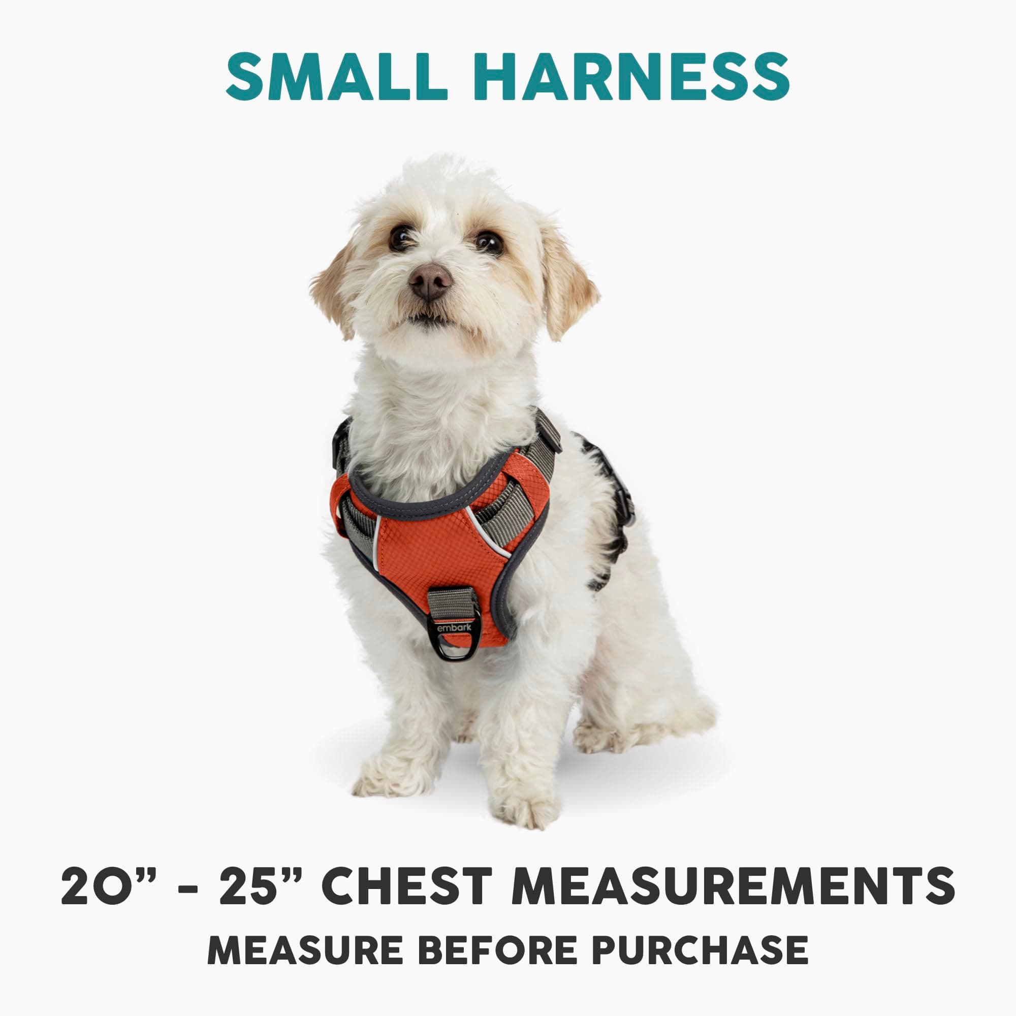 Embark Pets Adventure Dog Harness, No Pull Dog Harness with 2 Leash Clips,for Small Dogs Anti Pull Front & Back with Control Handle, Adjustable, Soft & Padded