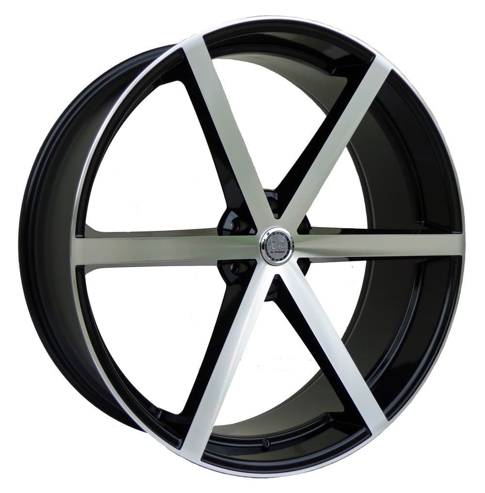 26" Inch U2 U2-33 Black Machine Wheels Rims Only | Set of 4 | Includes Free Wheel Club LA T-Shirt | Fits Chevy Ford GMC Cadillac Dodge Toyota Lincoln Trucks