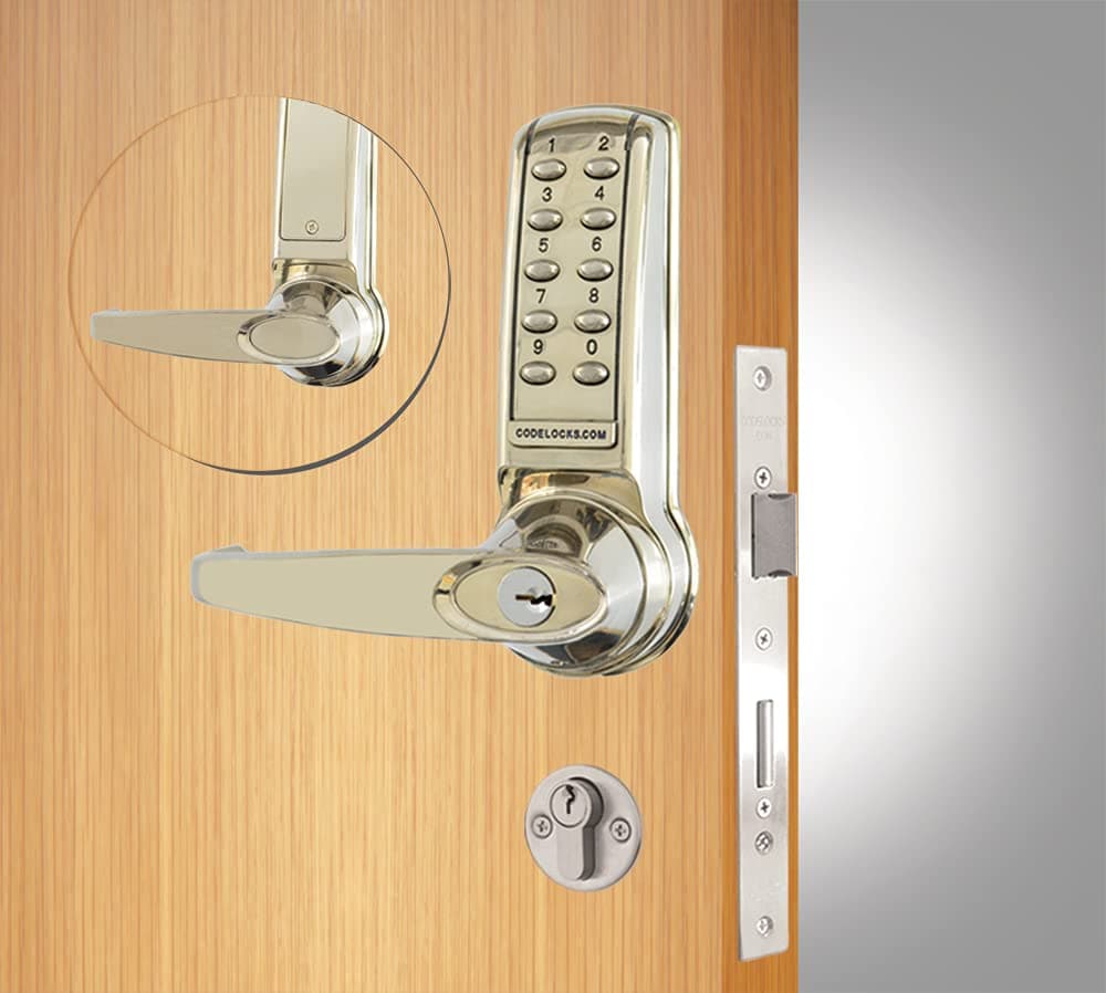 Codelocks 4020 SS CL4020 Anti-Panic Mortice Lock, Double Cylinder Electronic, Pvd Stainless Steel