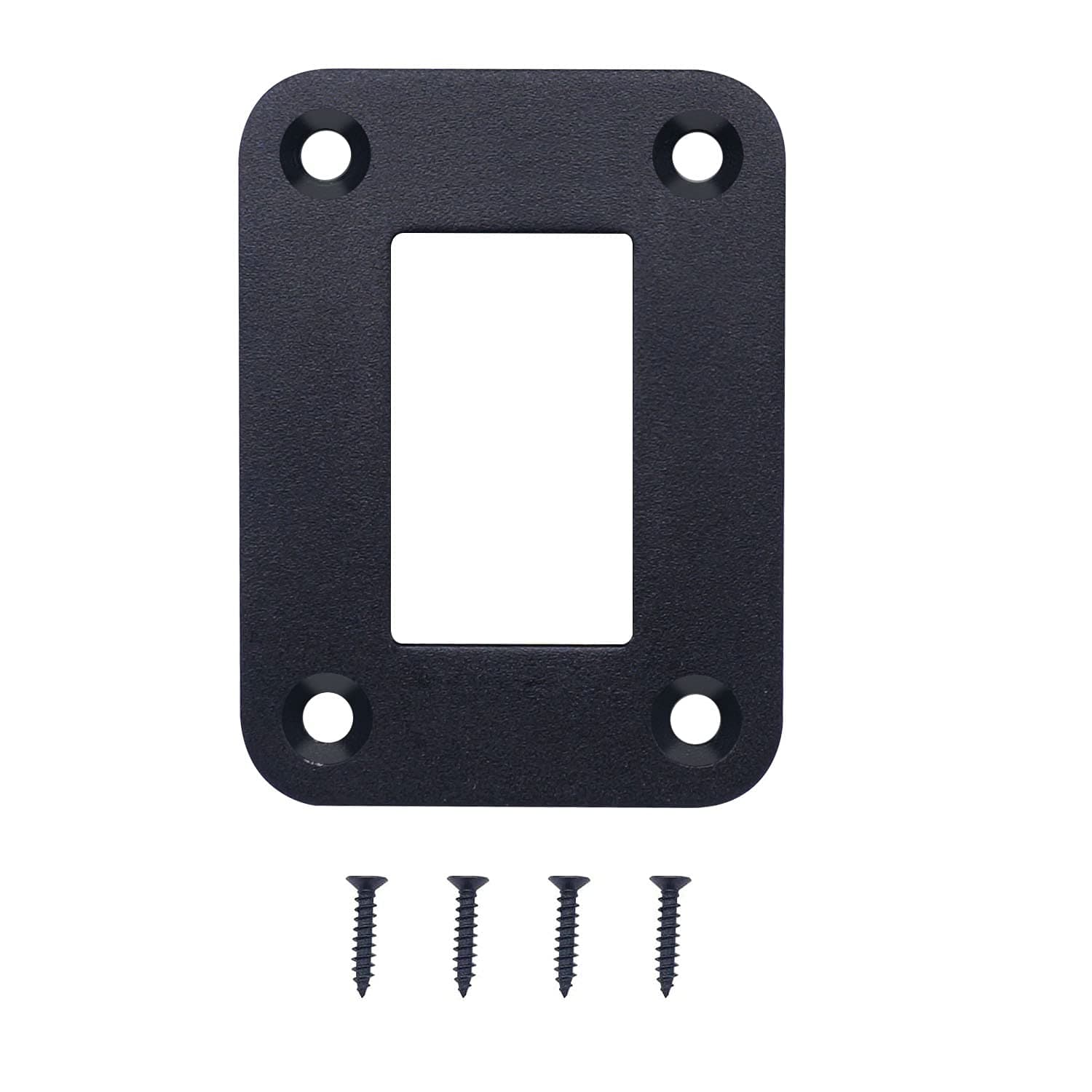 1 Way Rocker Switch Panel Housing Black Anodized Aluminium Switch Shell Bracket with Screw for Car Boat Trailer K-M075-1K-LS