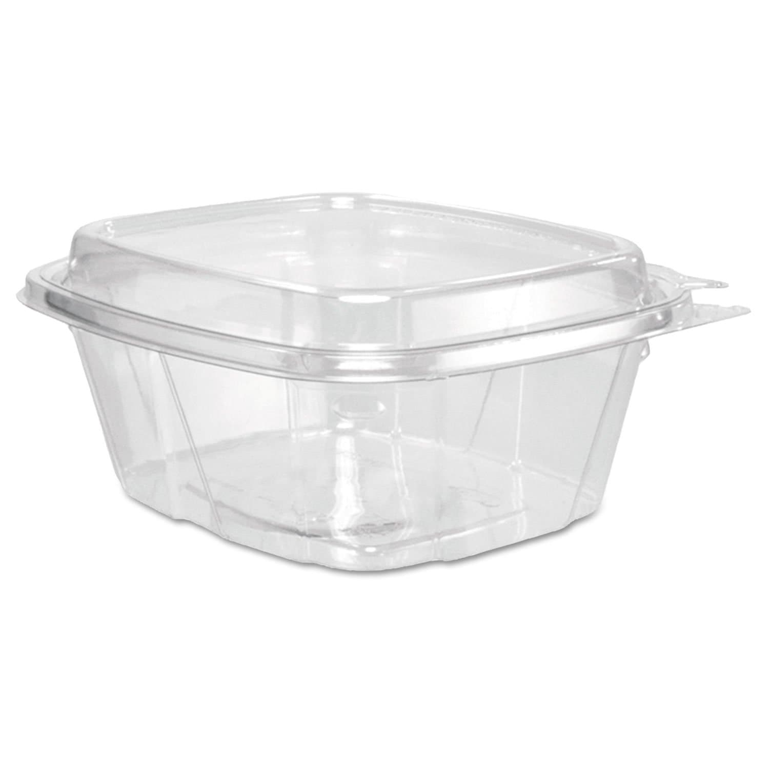 CH16DED 16 oz Tamper-Resistant Clear Hinged Container with Dome Lid (Case of 200)