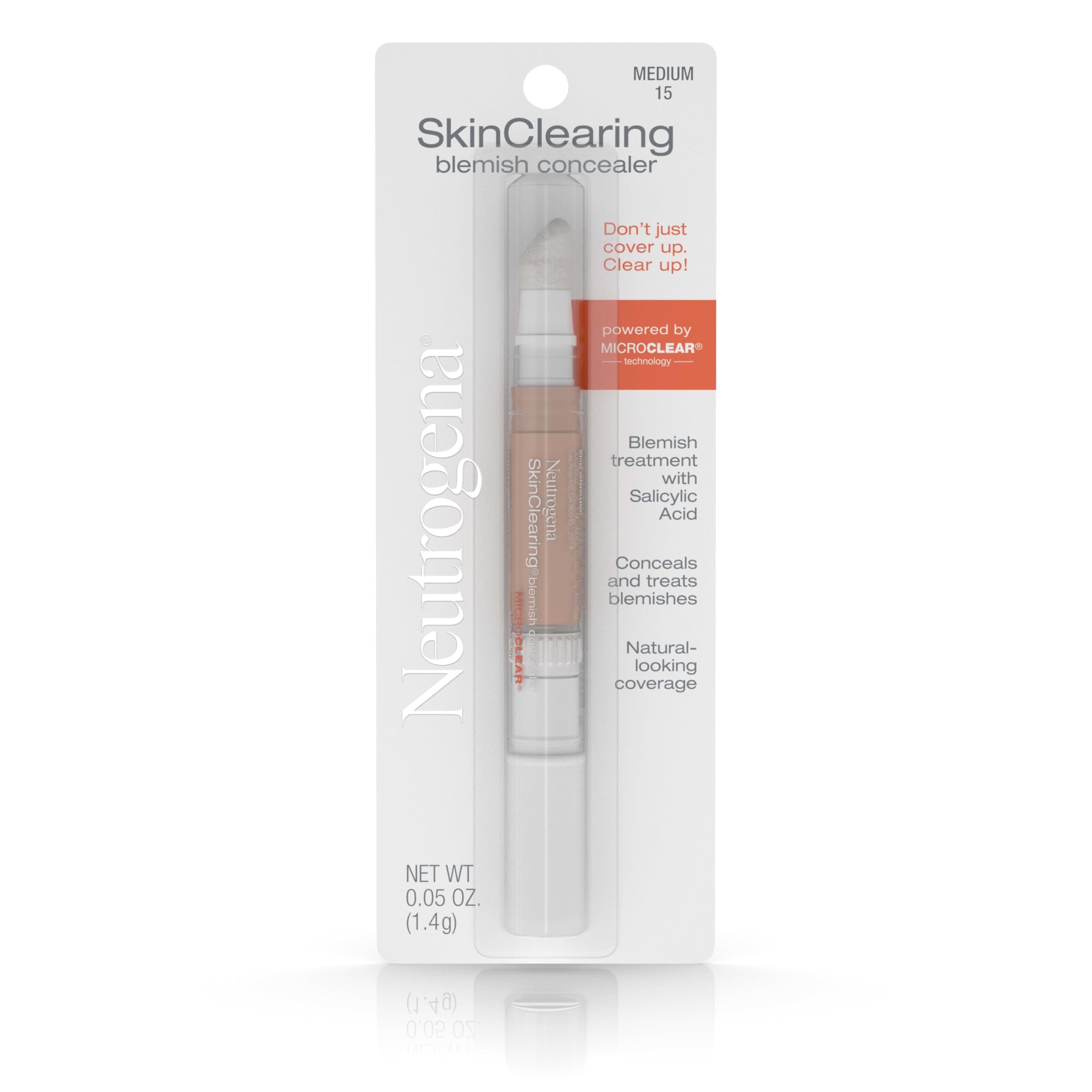 SkinClearing Blemish Concealer, Medium 15, .5 Ounce
