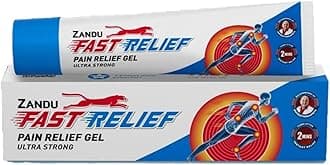 Zandu Fast Relief Gel- 45ml | For back, Neck & Shoulder and Knee pain | Deep Penetration- 1.5x more effective | Recommended by Physiotherapists