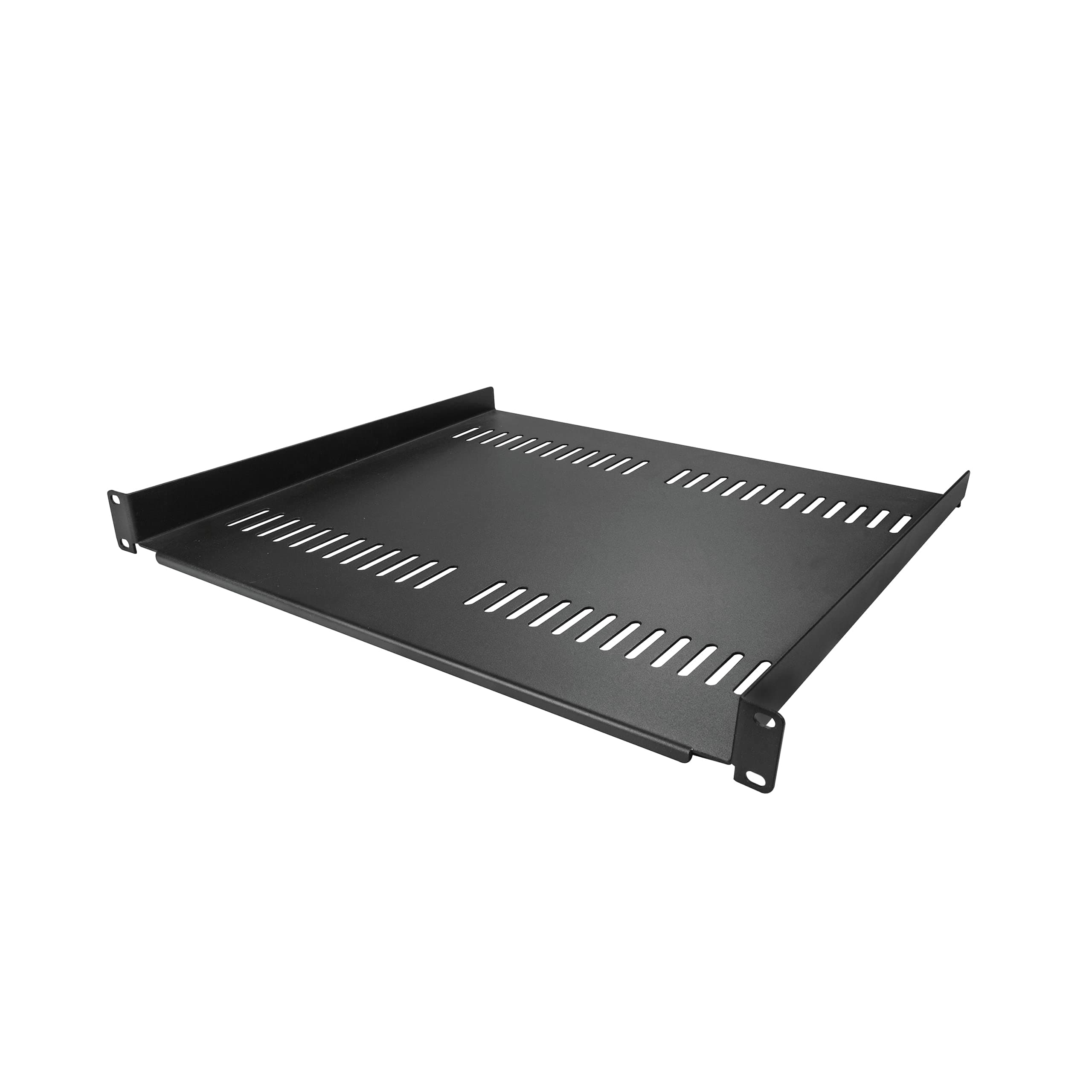 StarTech.com 1U Vented Server Rack Cabinet Shelf - 16in Deep Fixed Cantilever Tray - Rackmount Shelf for 19" AV/Data/Network Equipment Enclosure with Cage Nuts & Screws - 44lbs capacity (CABSHELF116V)