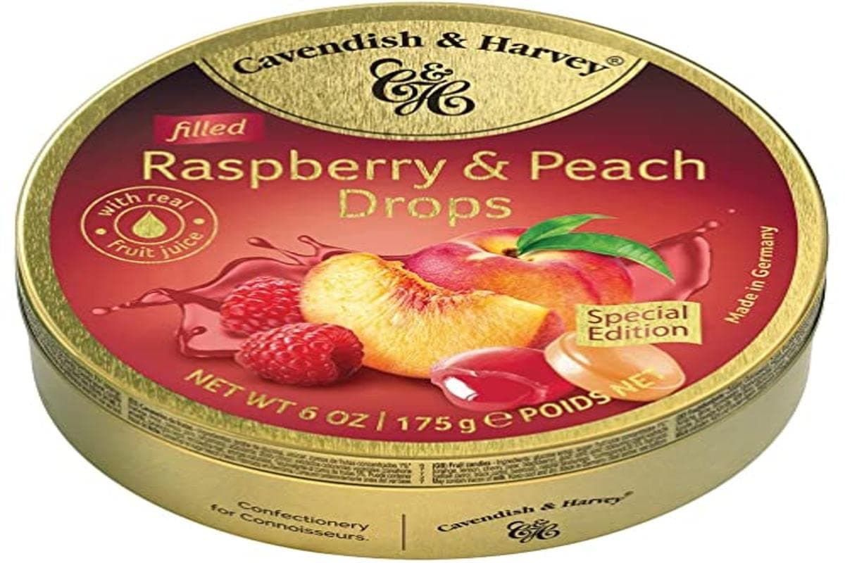 Cavendish & HarveyRaspberry & Peach Drops 175g x 10