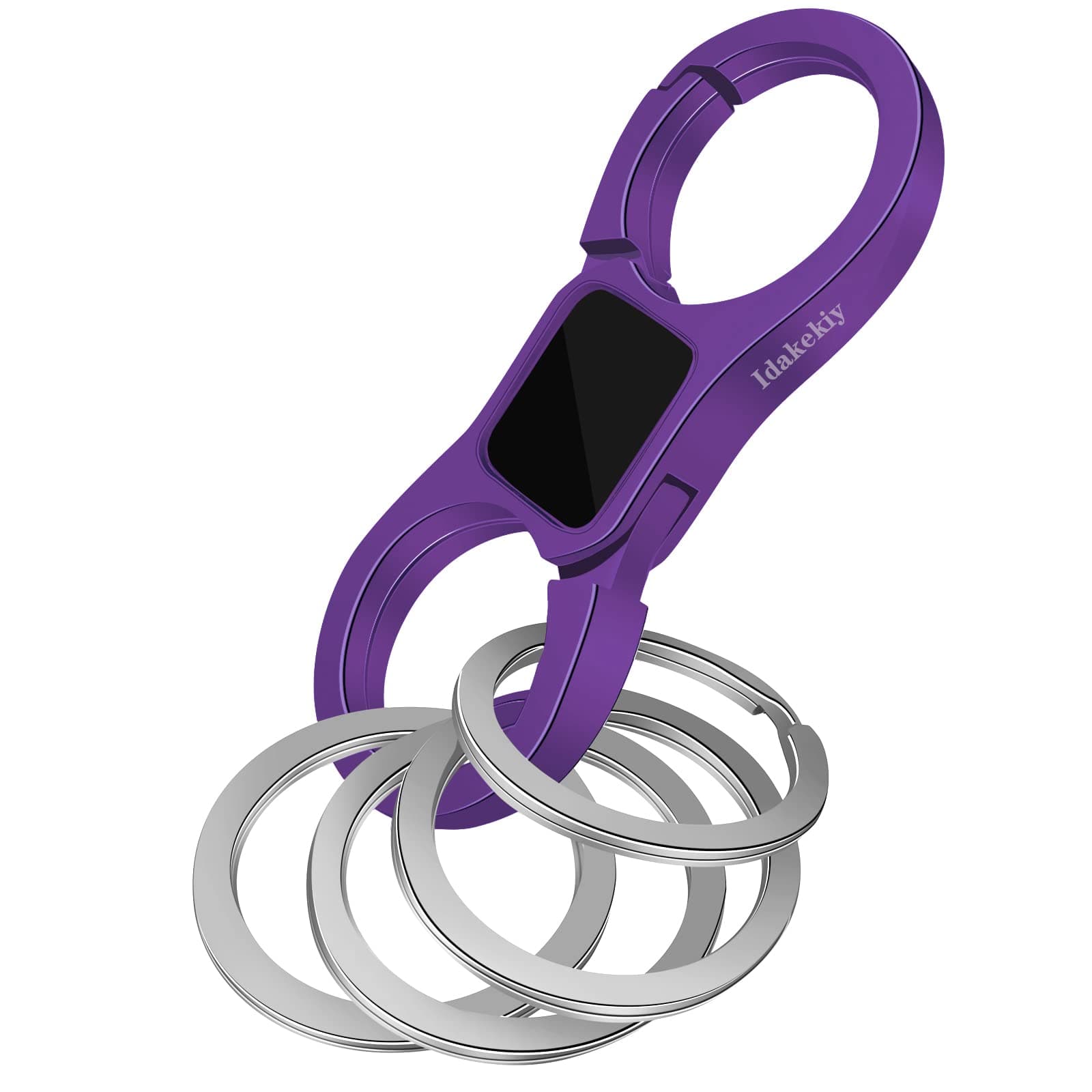 Key Chain Quick Release Spring with 4 Key Rings Heavy Duty Car Keychain Organizer for Men and Women