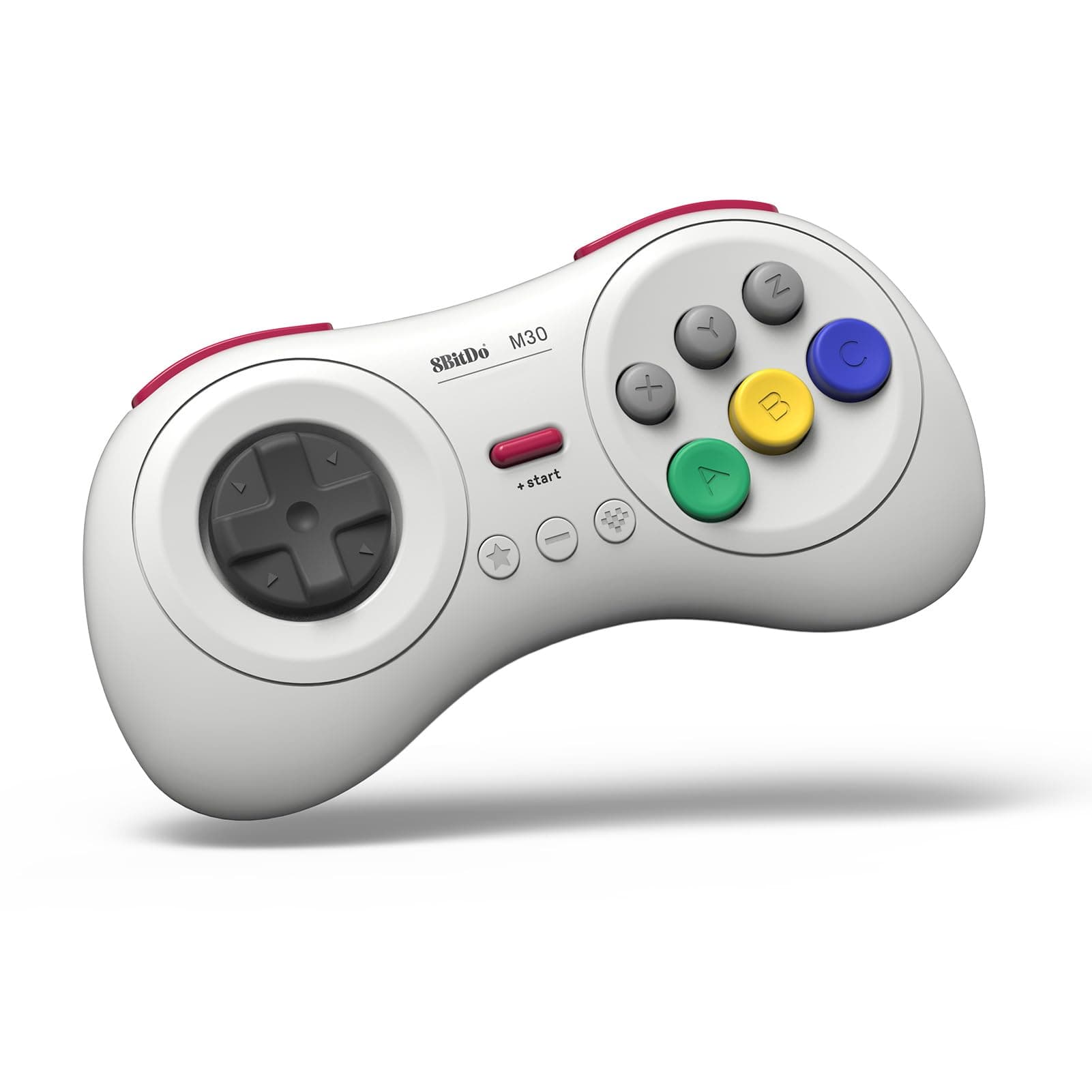 8Bitdo M30 Bluetoothゲーミングコントローラー6ボタンゲームパッド NS Switch/Switch 2 Windows Android macOS Steam Respberry Pi用 (White)