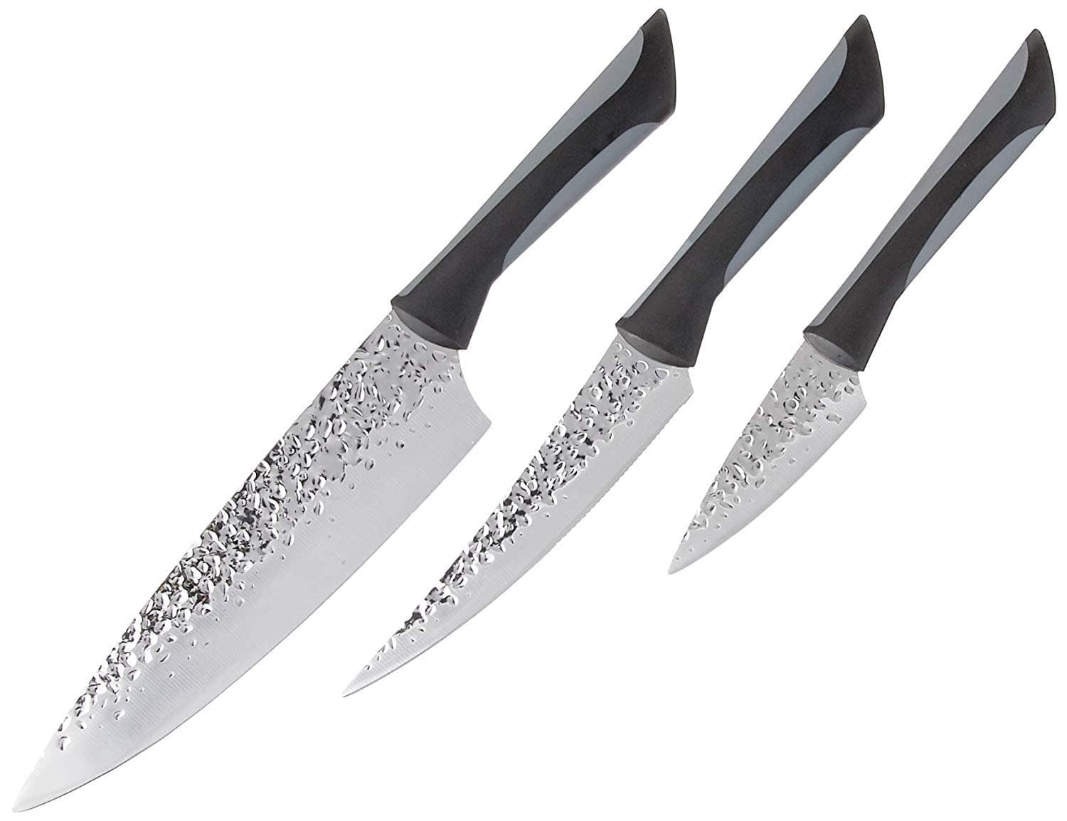 kai PRO Luna 3 Piece Starter Knife Set, Kitchen Knife Set, Includes 8" Chef's Knife, 3.5" Paring Knife, and 6" Utility Knife, Hand-Sharpened Japanese Kitchen Knives,Silver