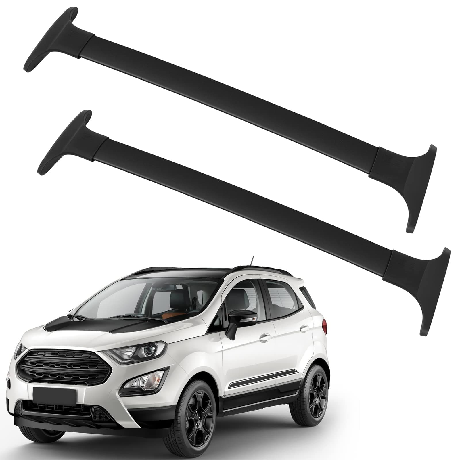 FINDAUTO Cargo Rack Fit for for 2013-2015 2017-2019 for Ford for EcoSport Max Load 165LBS Side Rails Crossbars OE Style Top Rail Roof Rack Aero Aluminum Cross Bar Luggage Rack Rail