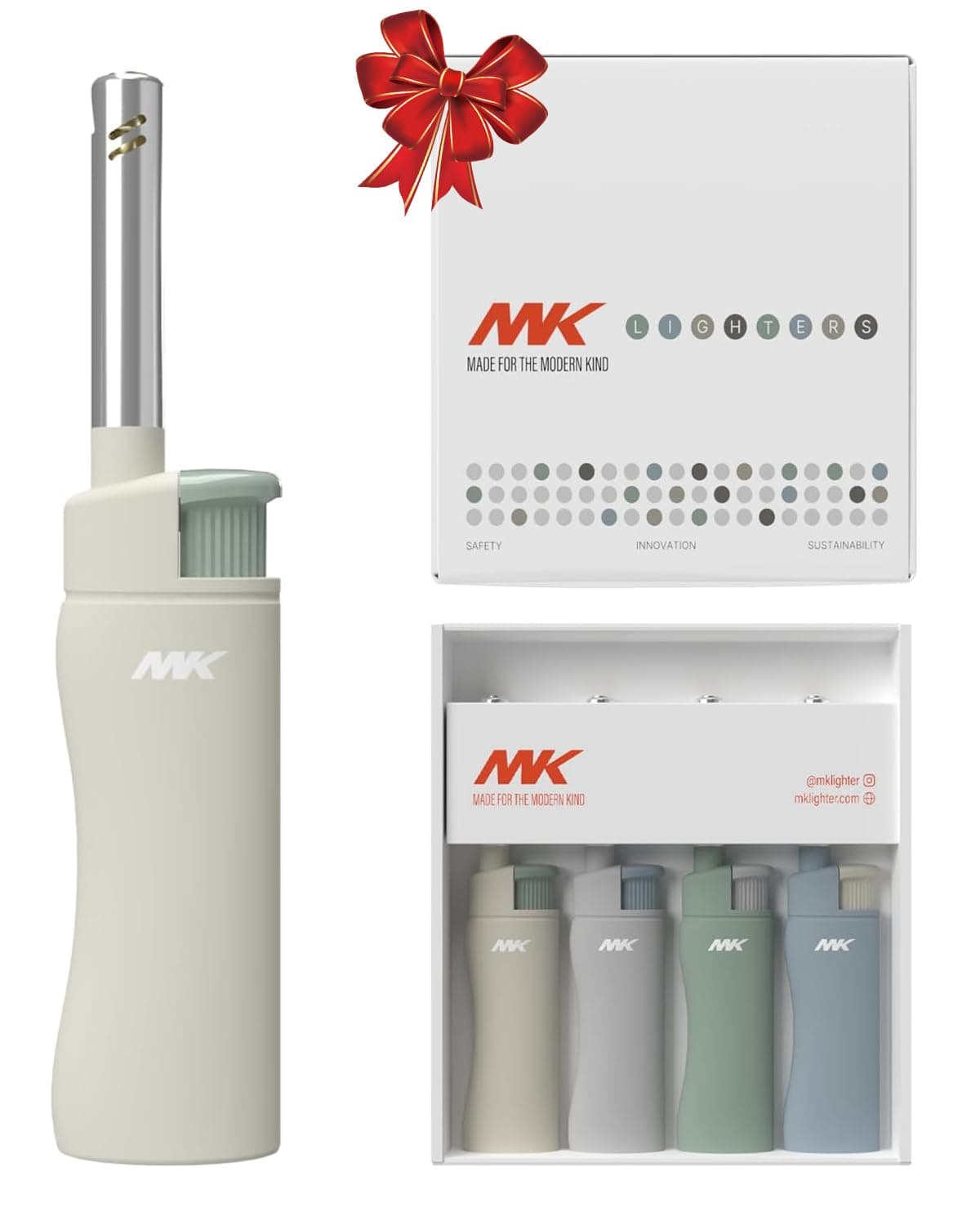 - Candle Lighter, Butane Refillable Wind-Resistant Flame, 4-Pack for BBQ, Camping, Outdoor Use (Earthy-4PC)