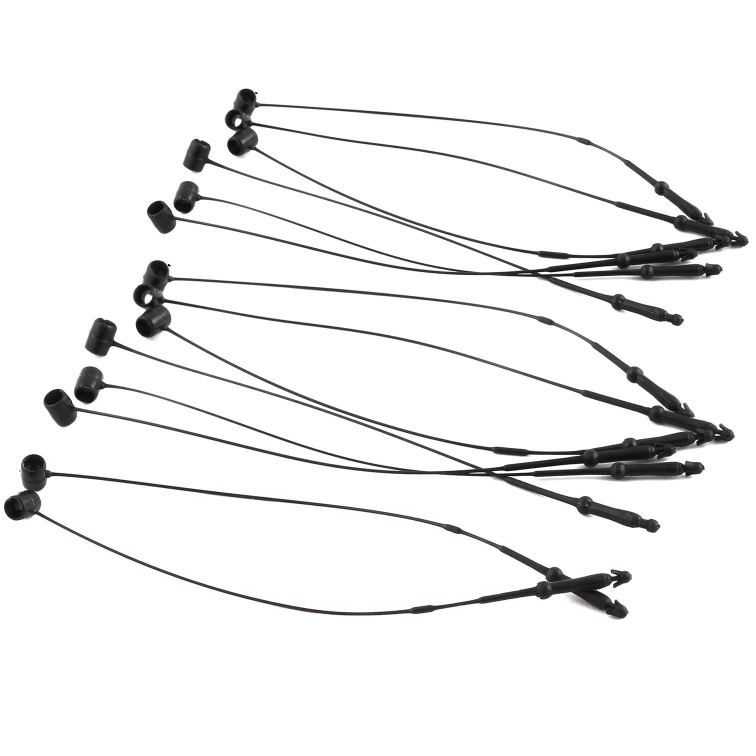 DZS Elec 2000pcs 3" Plastic Fastener Hang Tag Snap Lock Round Head Hand Threading Pin Button for Retail Clothing Black