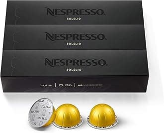 Nespresso Capsules Vertuo, Solelio, Mild Roast Coffee, 30-Count Coffee Pods, Brews 7.8 oz.