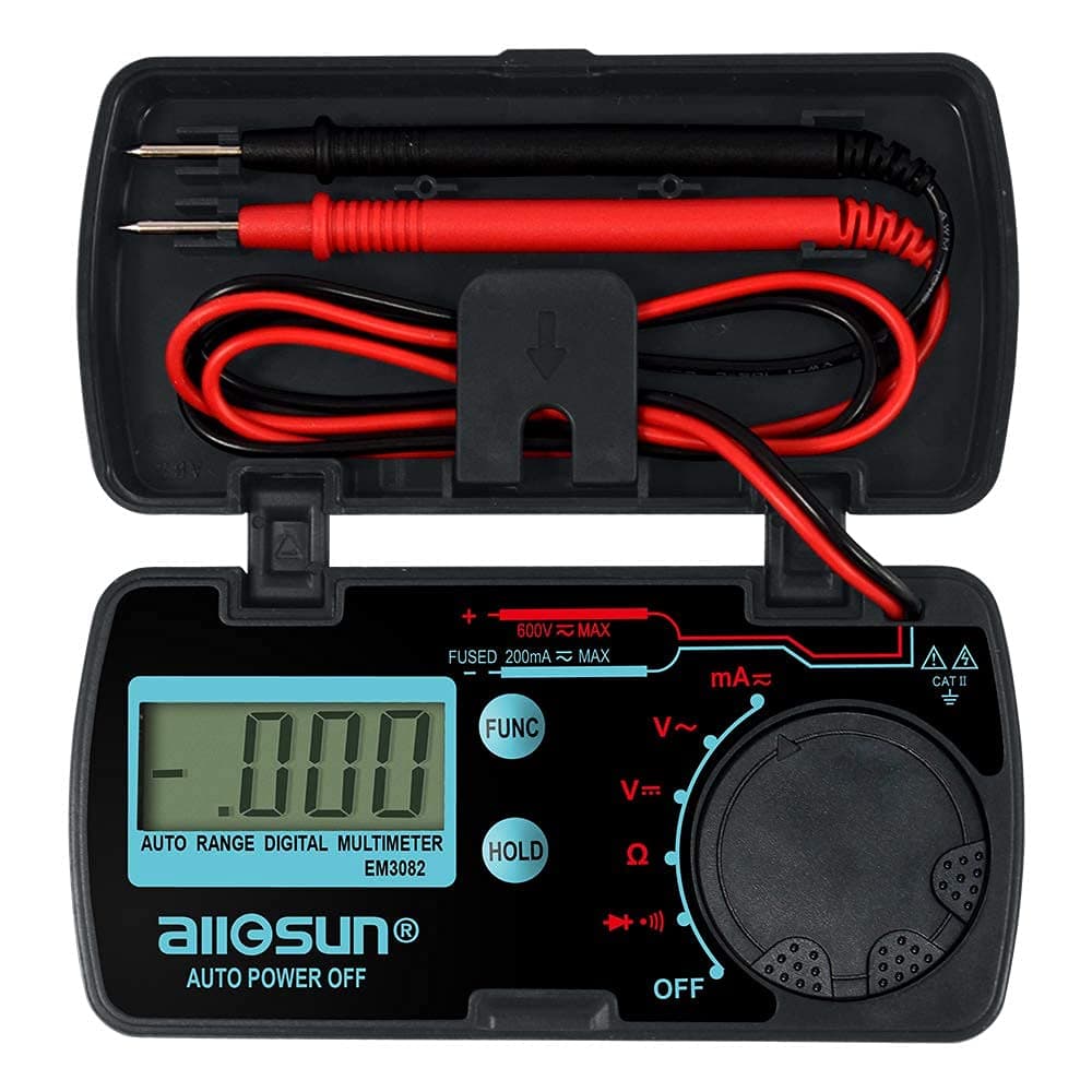 ALLOSUN Pocket Size Compact Digital Multimeter Auto Range Multi Continuity Tester (EM3082 (auto Range))