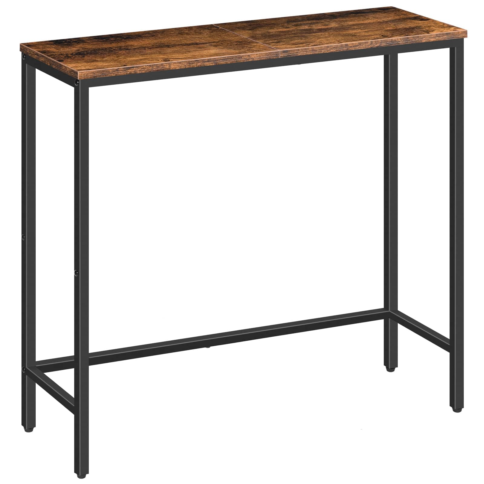 HOOBRO Narrow Console Table, 29.5" Entryway Table, Small Sofa Table, Side Table, Display Table, for Hallway, Bedroom, Living Room, Foyer, Rustic Brown and Black BF75XG01